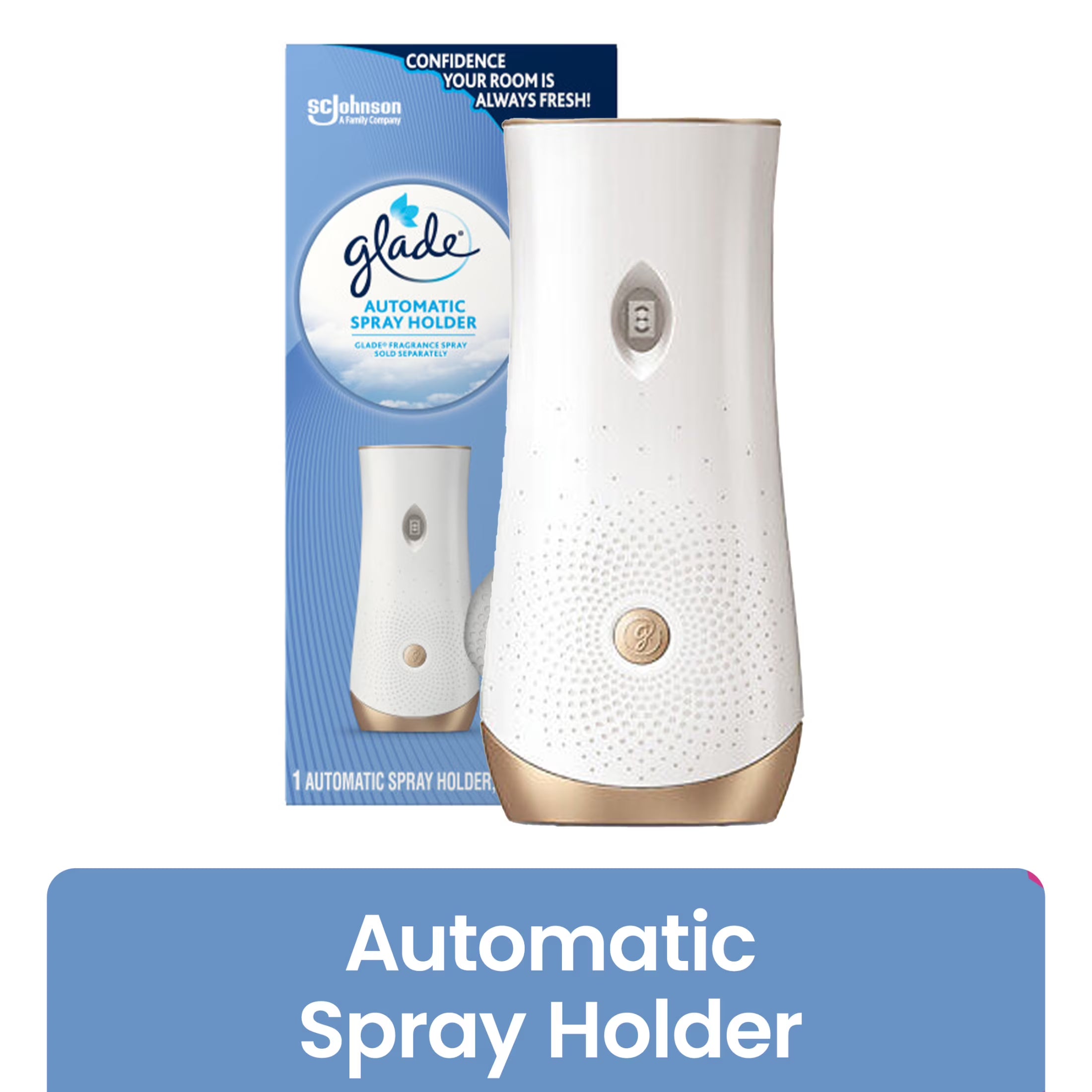 Glade Automatic Spray Holder, Battery-Operated Air Freshener Spray, 10.2 oz, 1