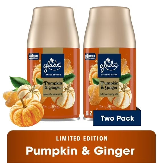 Glade® Automatic Spray Air Freshener Refill, Pumpkin & Ginger Fall Scent,