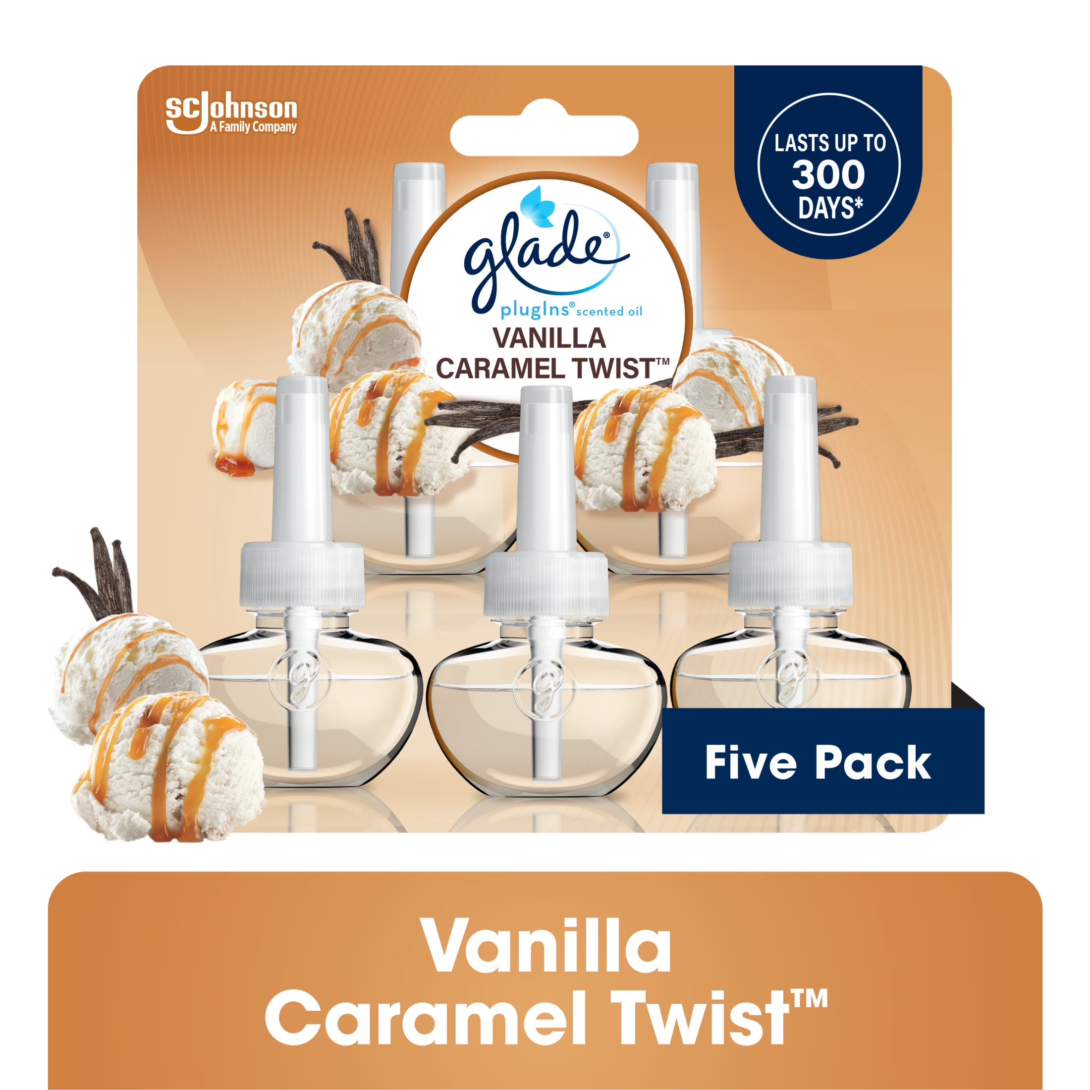 Glade PlugIns Air Freshener Refills, Mothers Day Gifts, Vanilla Caramel Twist,