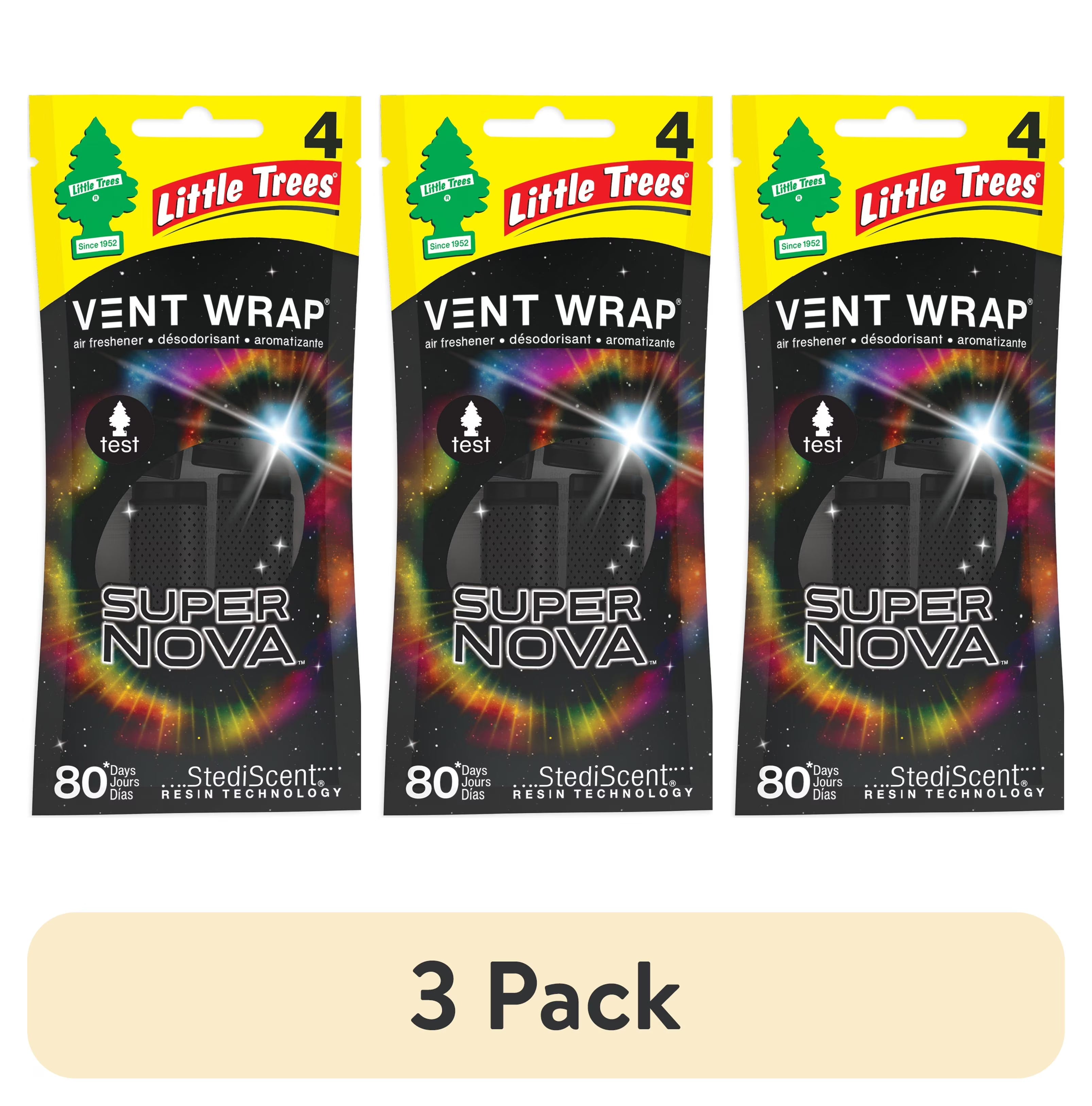 Little Trees Air Freshener Vent Wrap Supernova Fragrance 4-Pack - View 3