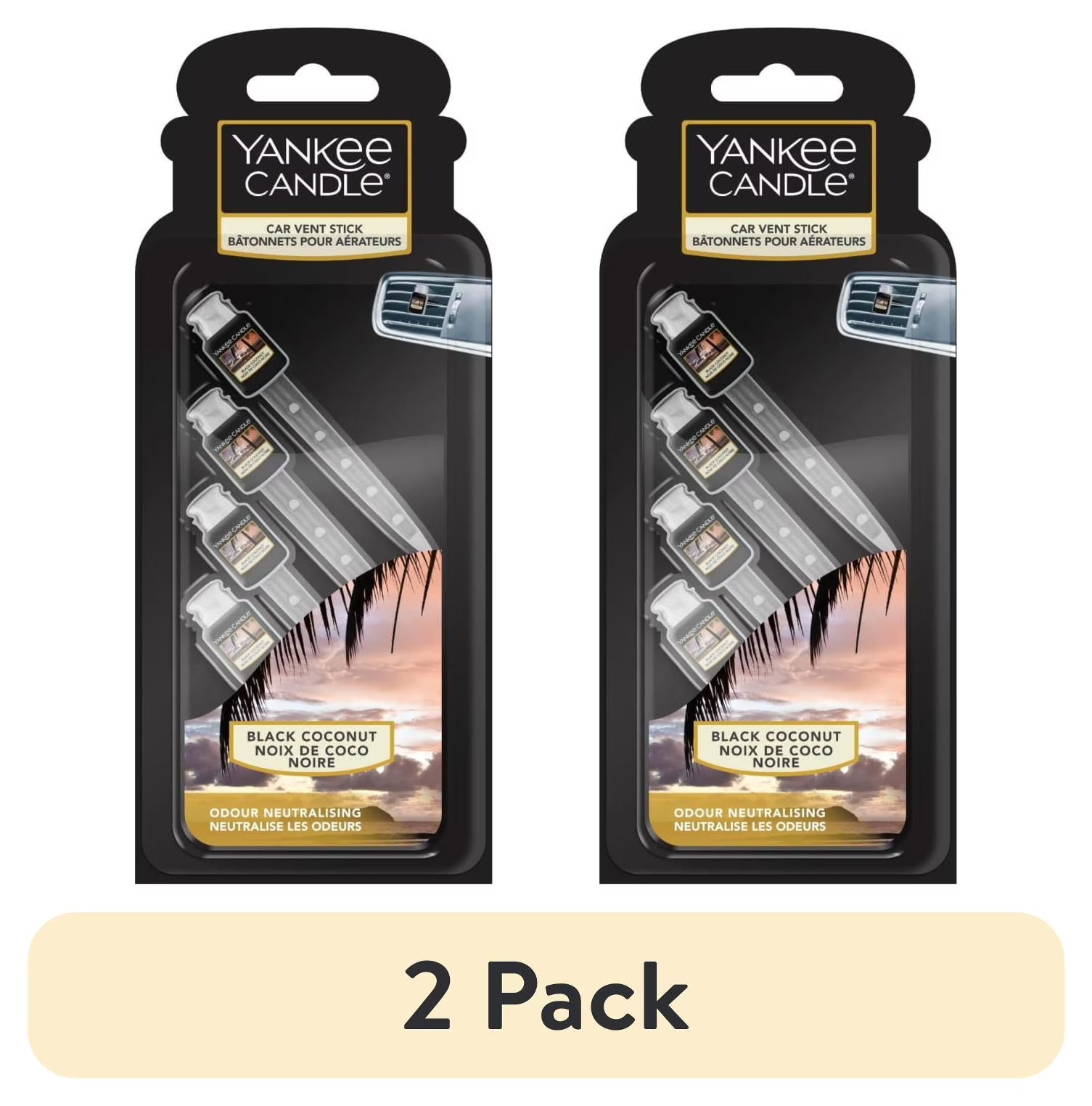 Yankee Candle Car Air Freshener Vent Sticks, Pink Sands, 4 Count - View 2