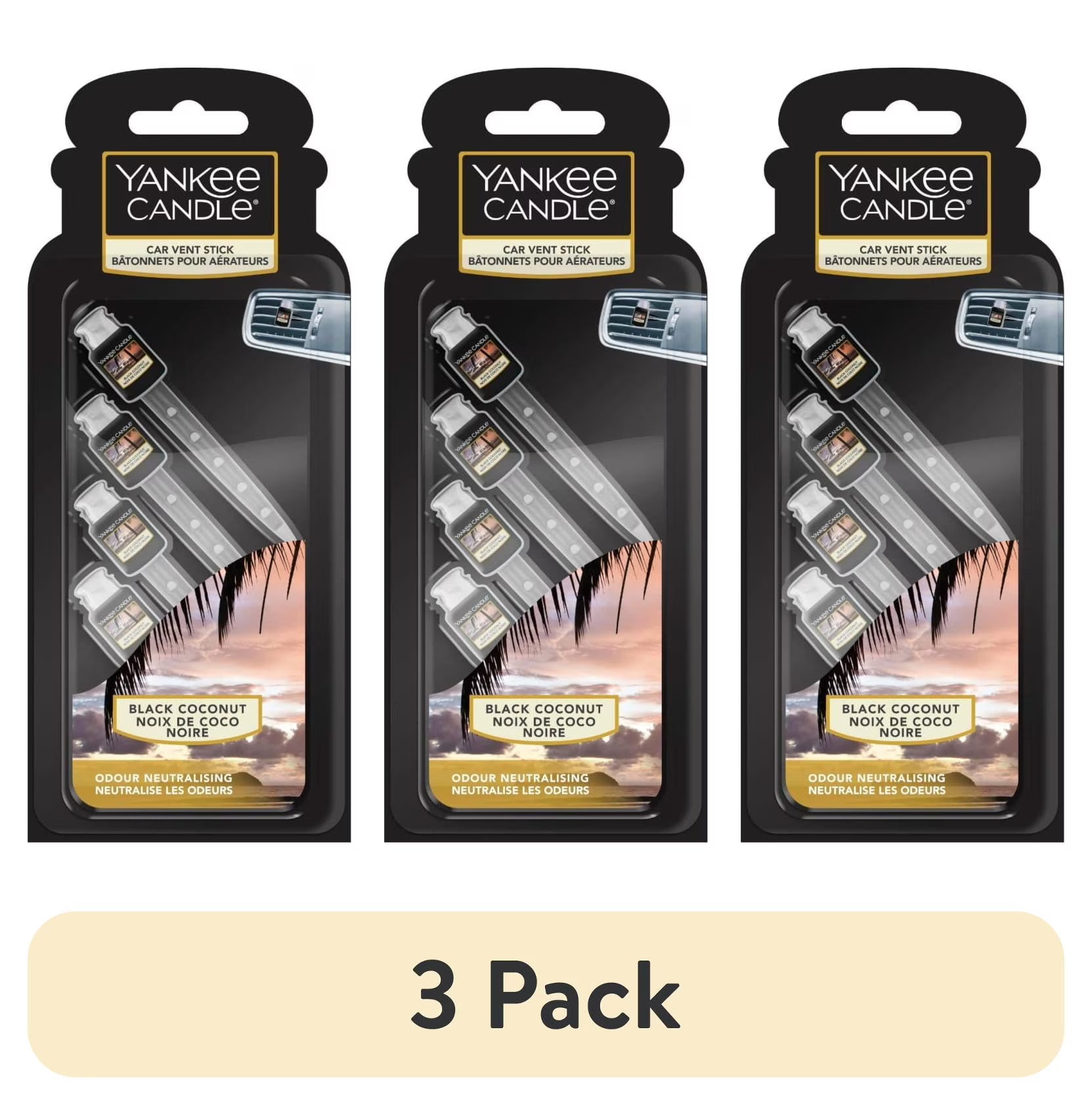 Yankee Candle Car Air Freshener Vent Sticks, Pink Sands, 4 Count - View 3