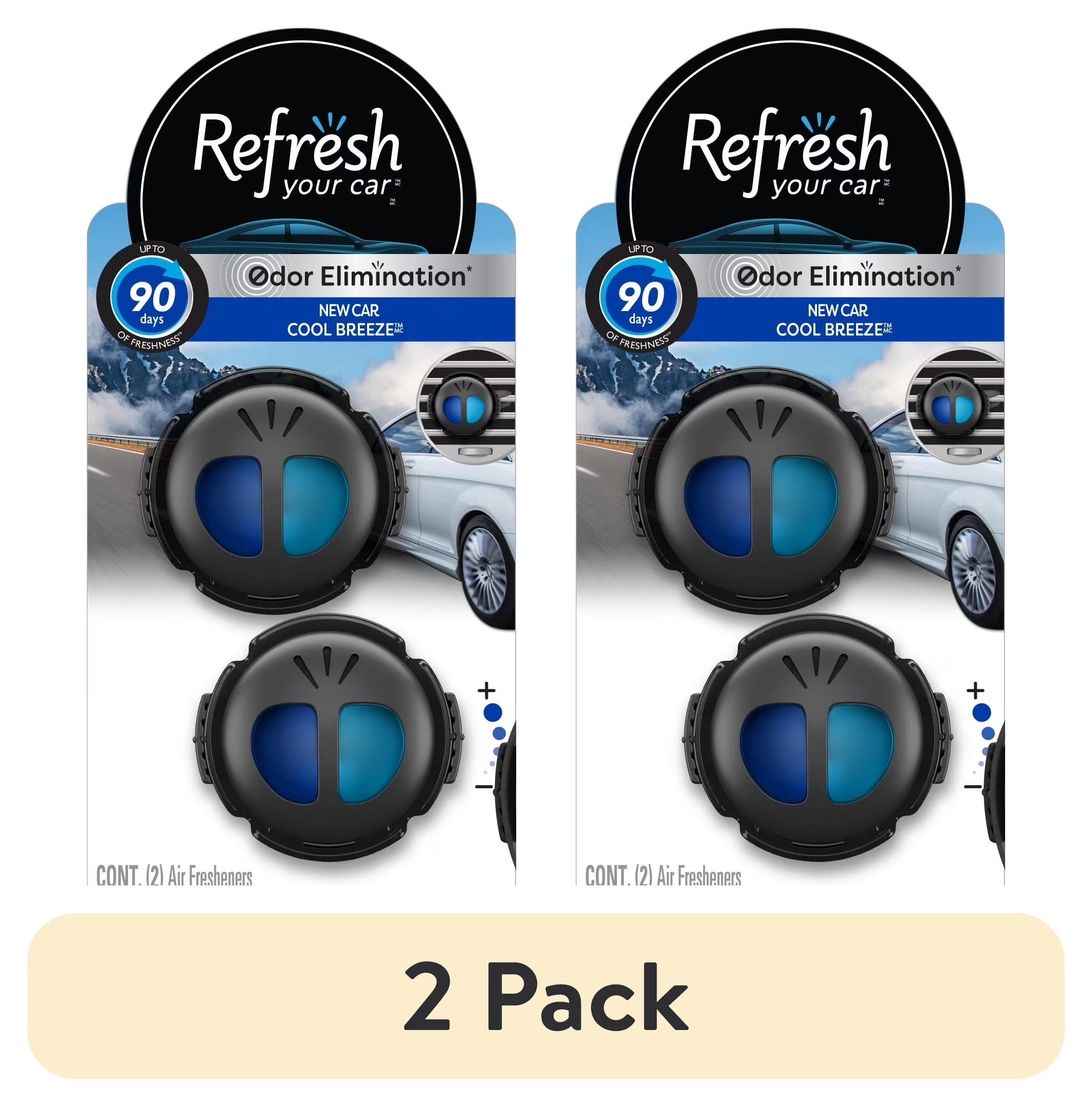 Refresh Your Car! Mini Diffuser Air Freshener (New Car/Cool Breeze Scent, 2 - View 2