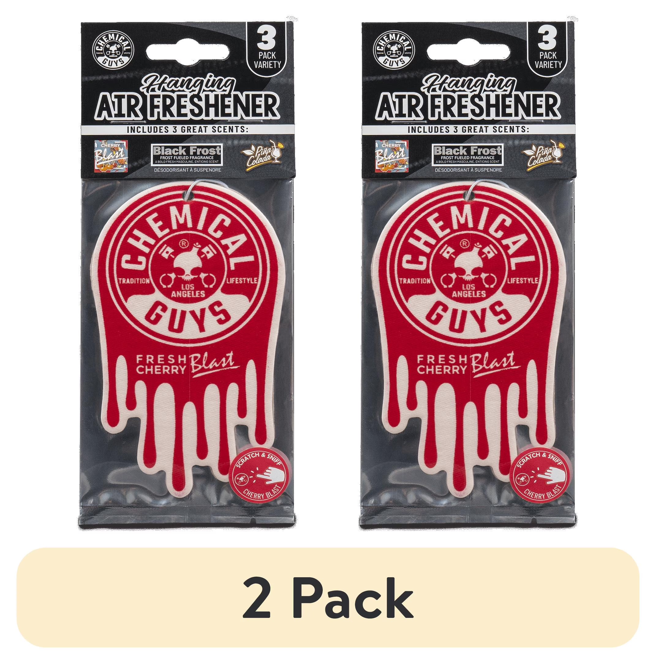 Chemical Guys Hanging Air Freshener 3-Pack Variety, Black Frost, Cherry Blast, - View 2