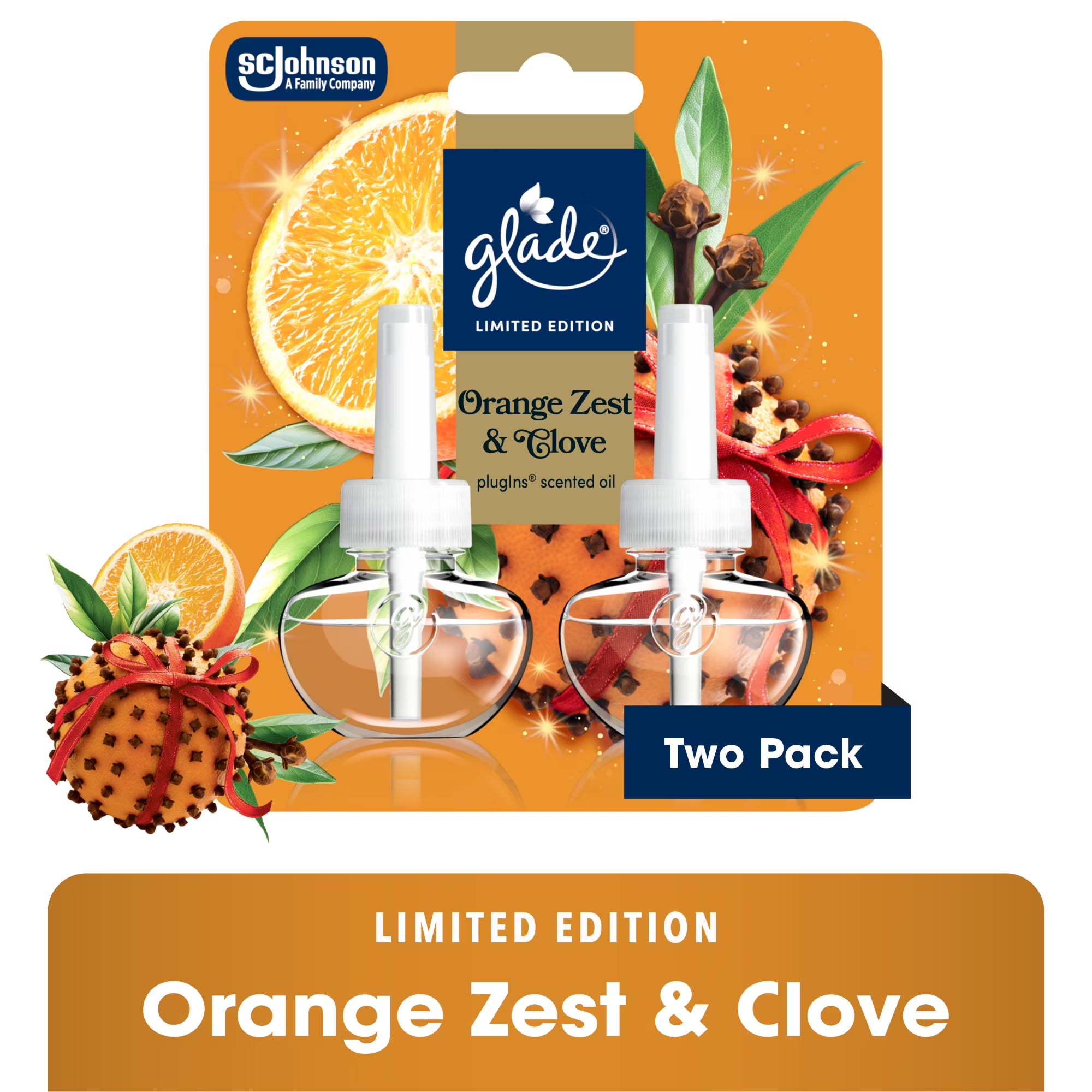 Glade® PlugIns® Refills Air Freshener, Christmas Stocking Stuffer Orange Zest &