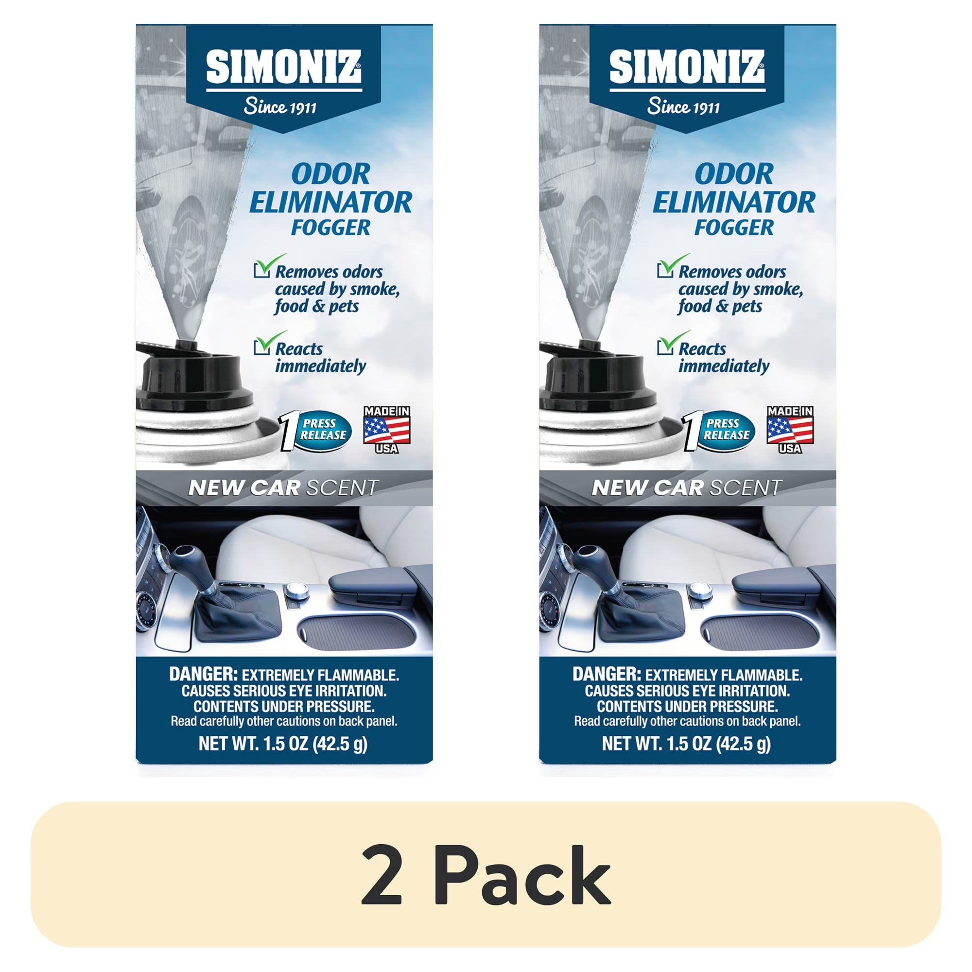 Simoniz Automotive Odor Eliminating Vehicle Fogger/Freshener New Car Scent, 1.5 - View 2