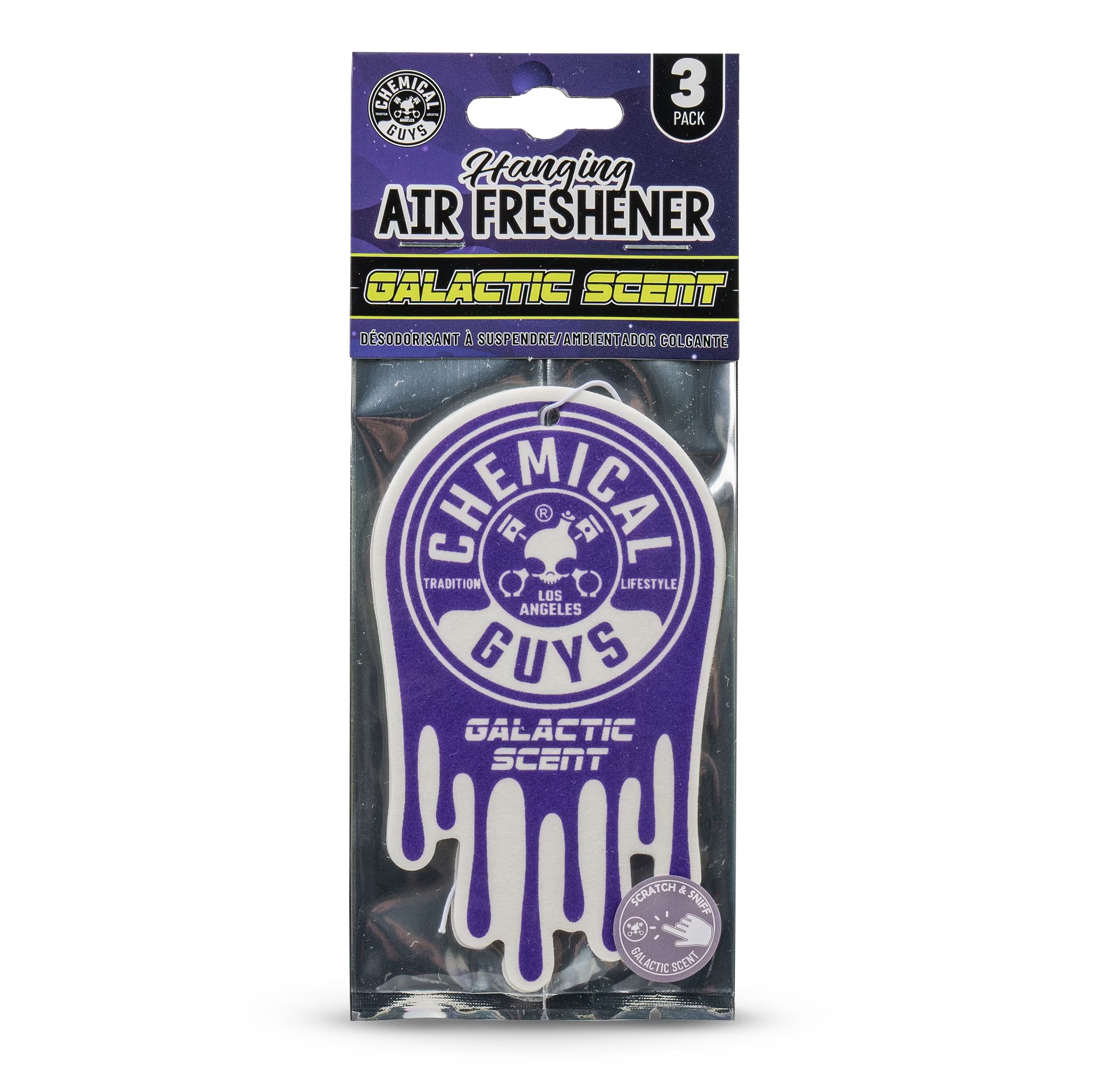 Chemical Guys Hanging Air Freshener 3-pack, Galactic Scent