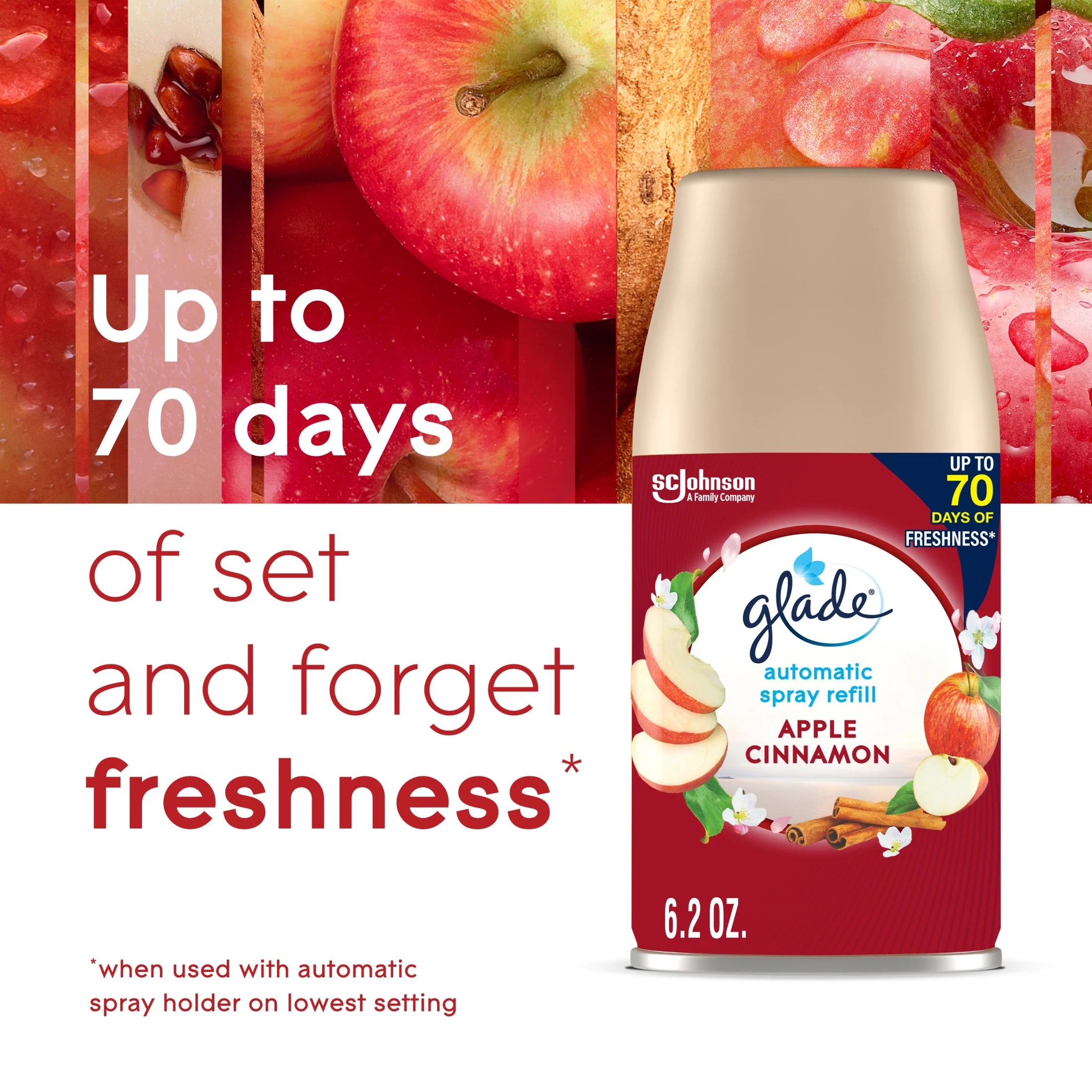 Glade Automatic Spray Refill, Air Freshener, Apple Cinnamon, 6.2 oz - View 5