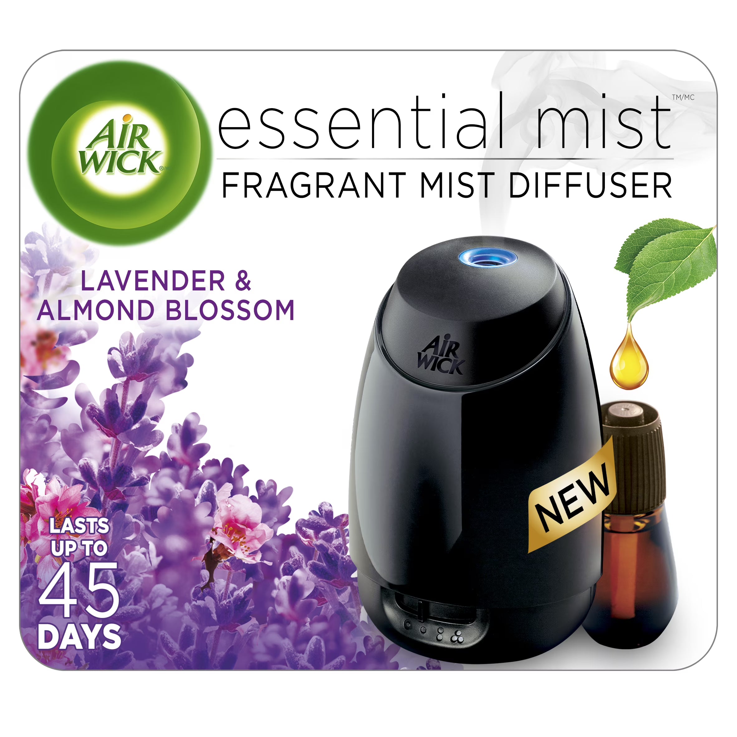 Air Wick Essential Mist Fragrance Oil Diffuser Kit (Gadget + 1 Refill),