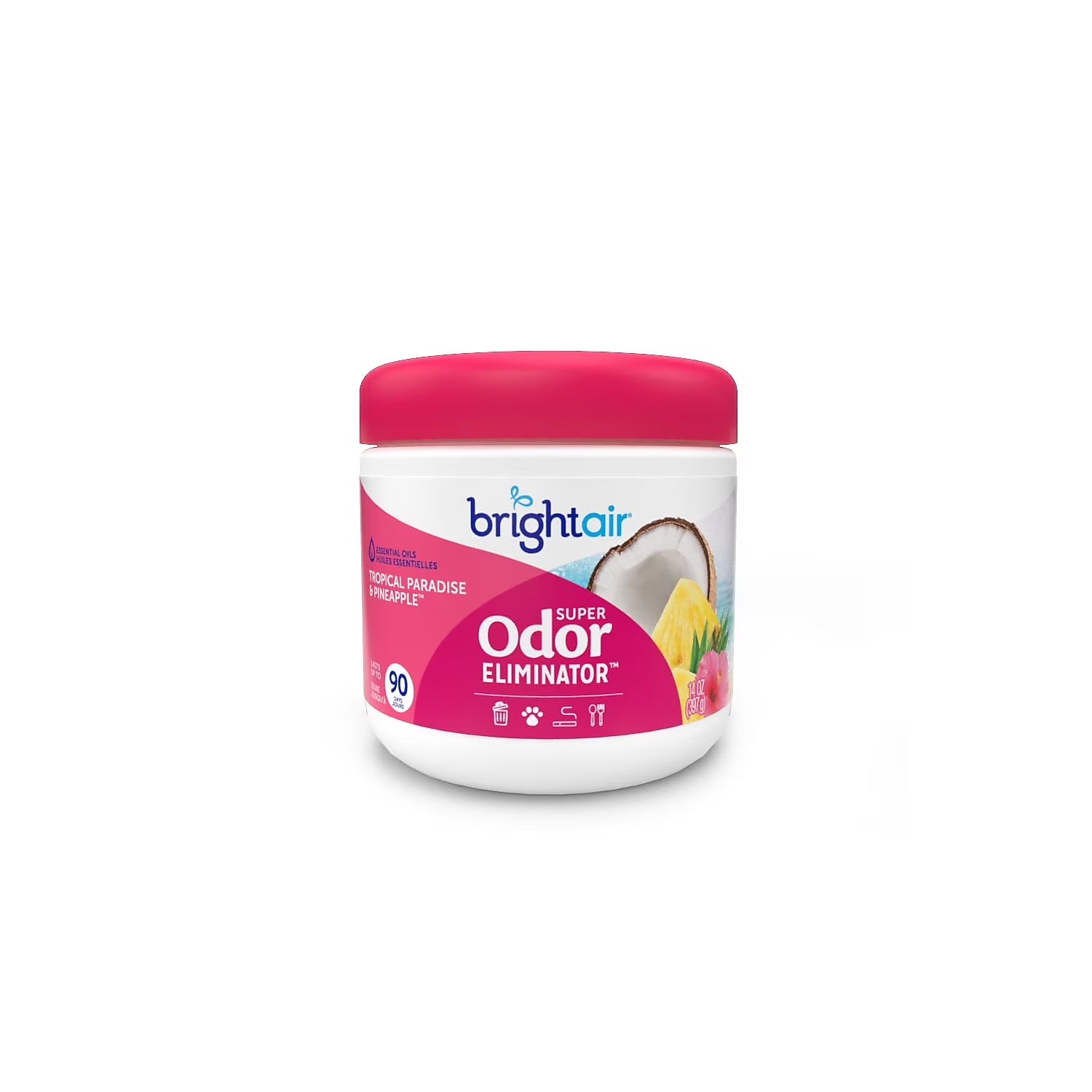 Bright Air Super Odor Eliminator Air Freshener Gel Tropical Paradise &
