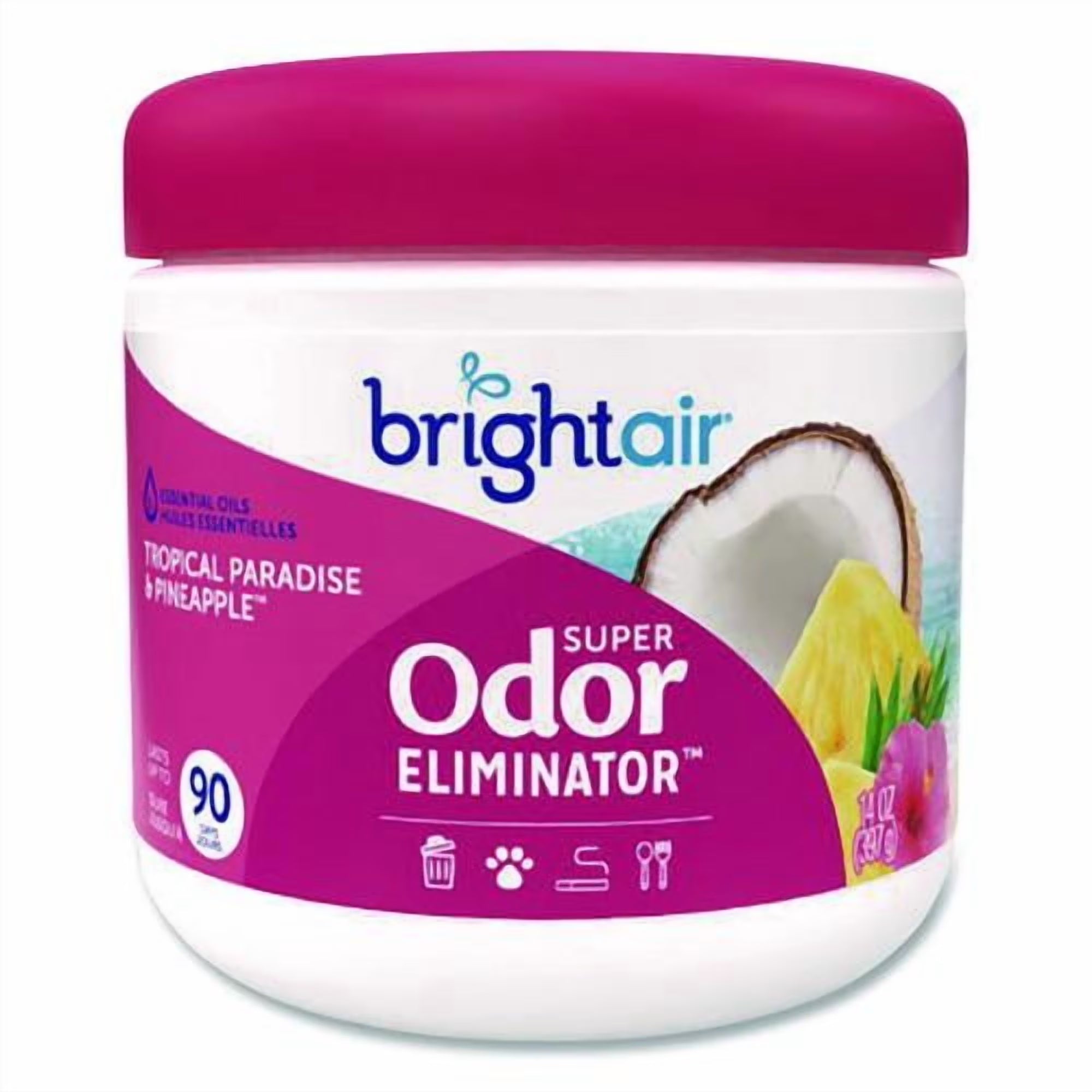 Bright Air Super Odor Eliminator Air Freshener Gel Tropical Paradise & - View 4