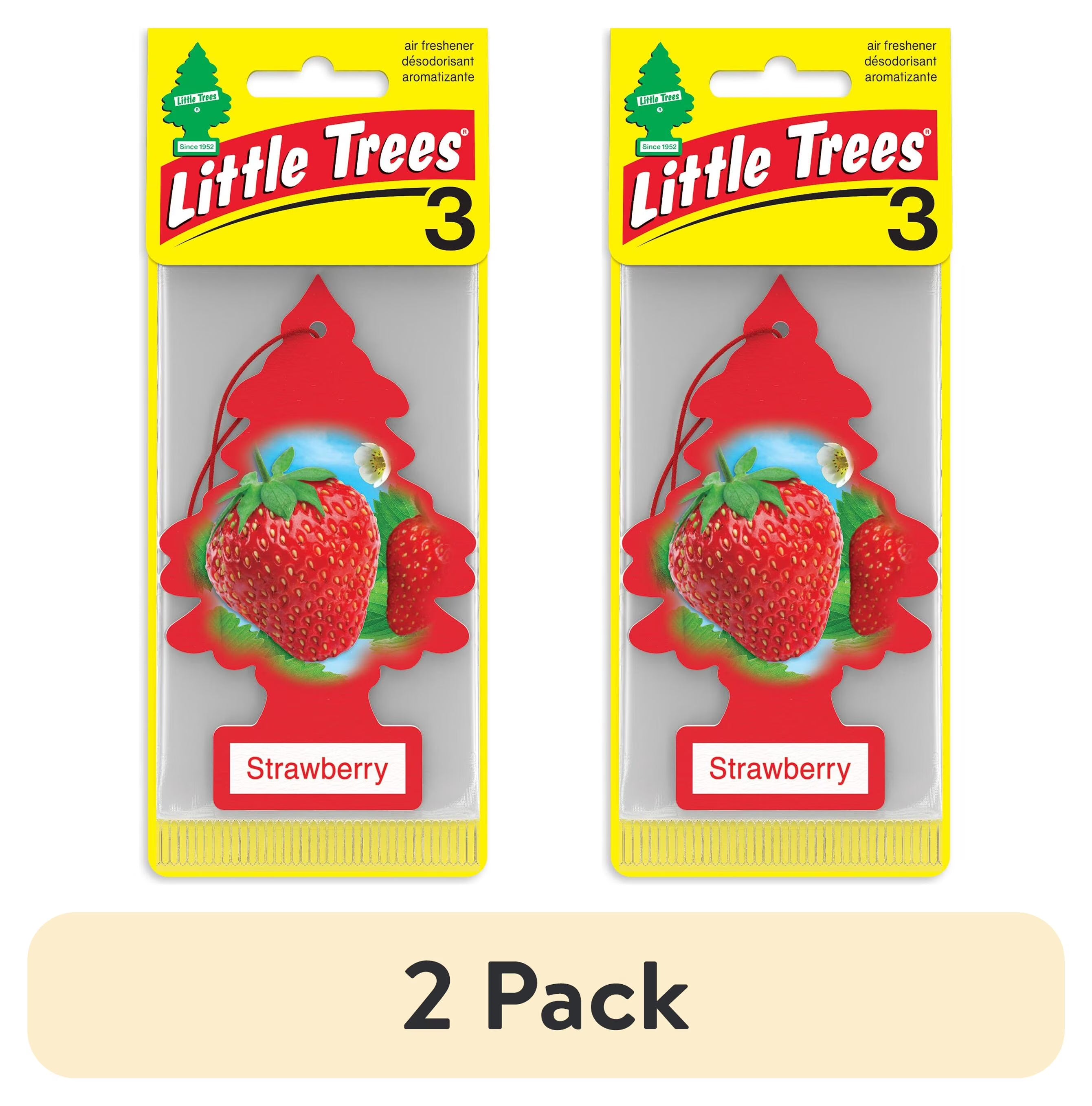 Little Trees Air Freshener Strawberry Fragrance 3-Pack - View 2