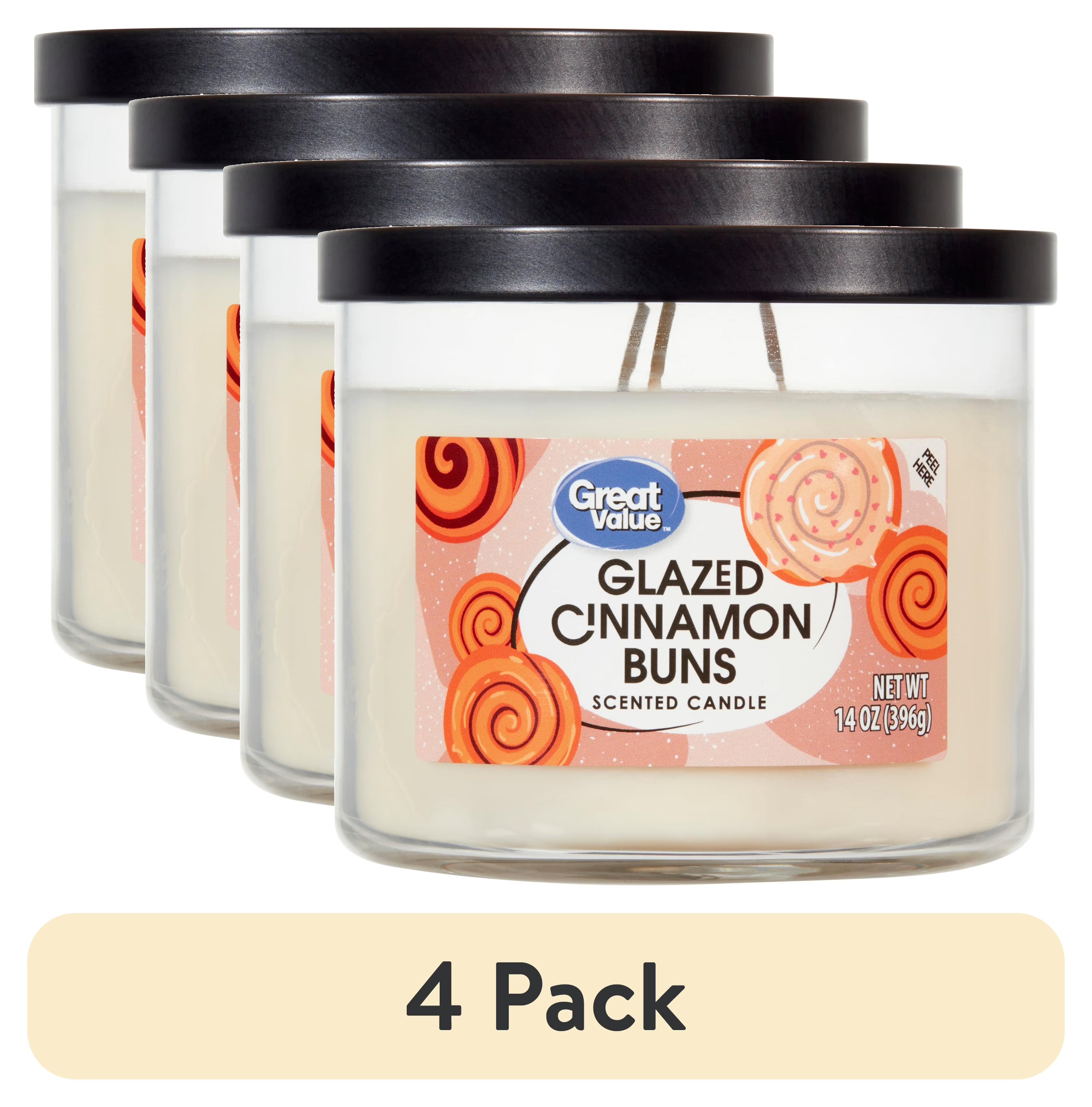 Great Value Glazed Cinnamon Buns Scented Candle, 14 oz - View 2