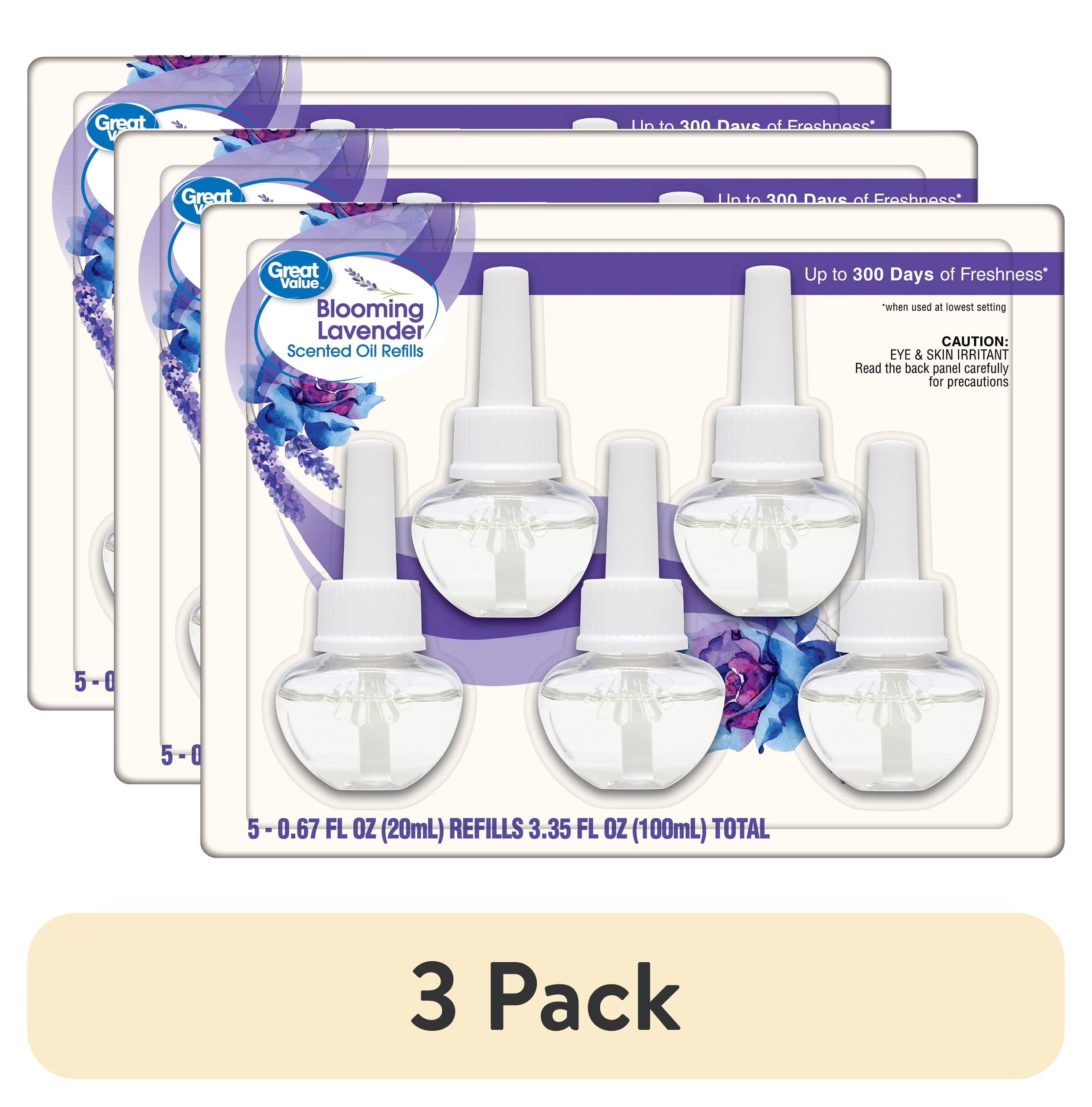 Great Value Blooming Lavender Plug-In Air Freshener Refills, 5 Count, Up to 300 - View 2