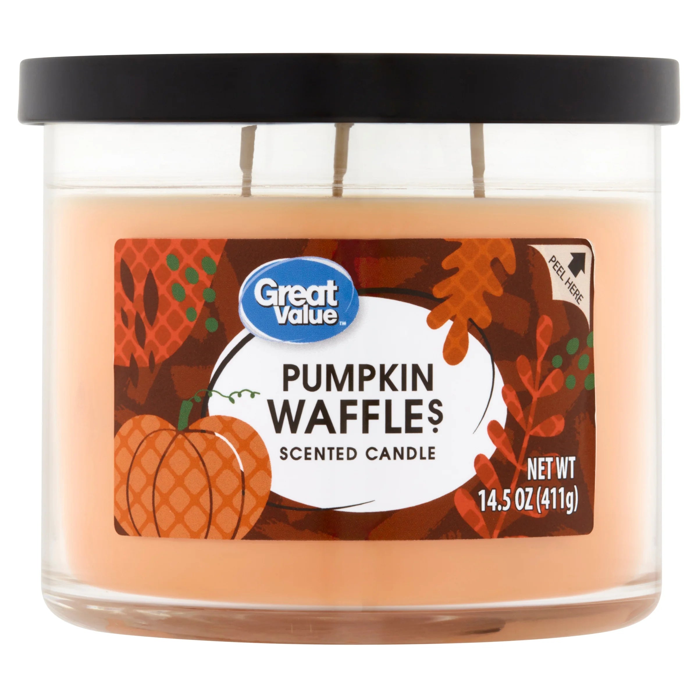 (2 pack) Great Value Limited Edition Pumpkin Waffles Scented Candle, 14.5 oz - View 2