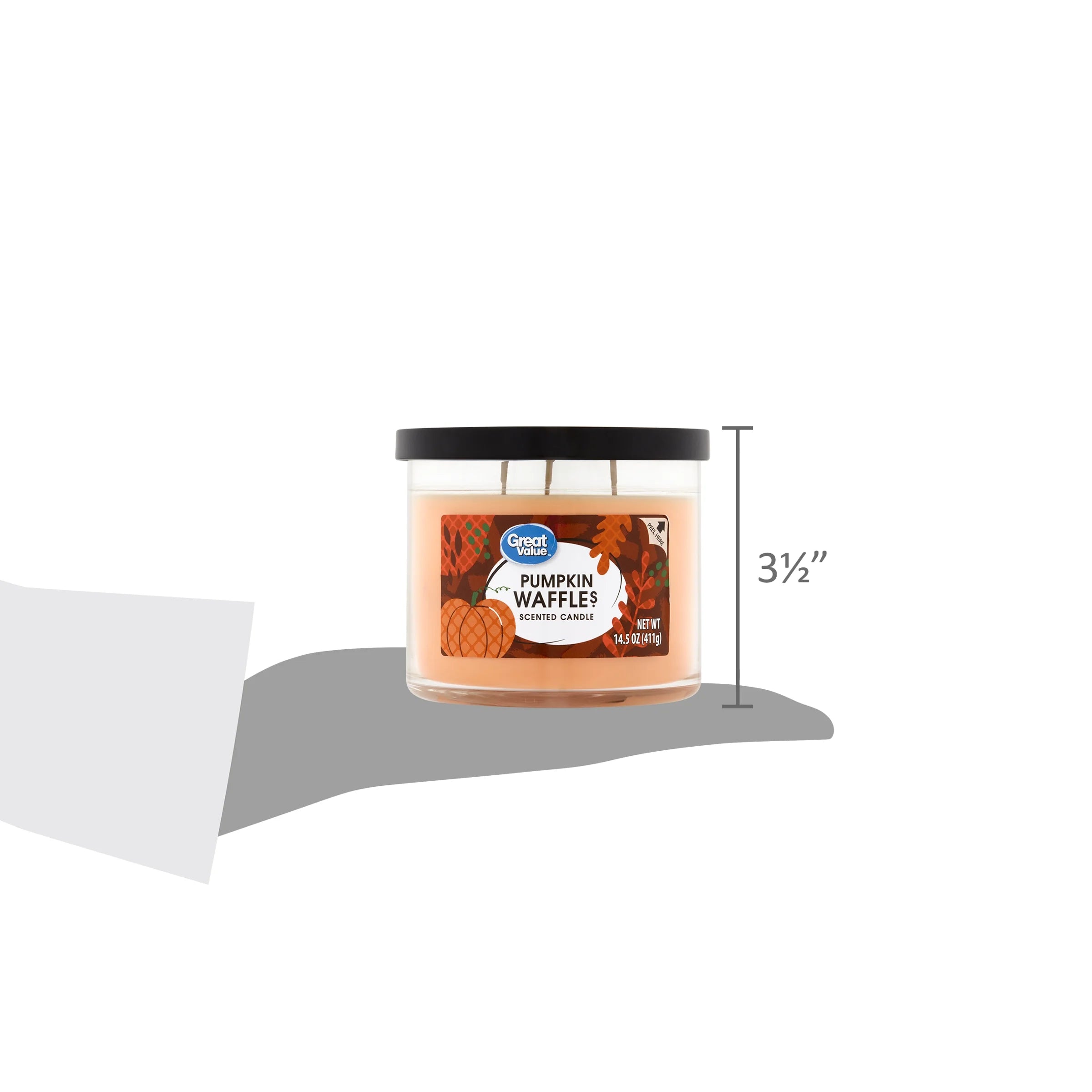 (2 pack) Great Value Limited Edition Pumpkin Waffles Scented Candle, 14.5 oz - View 6