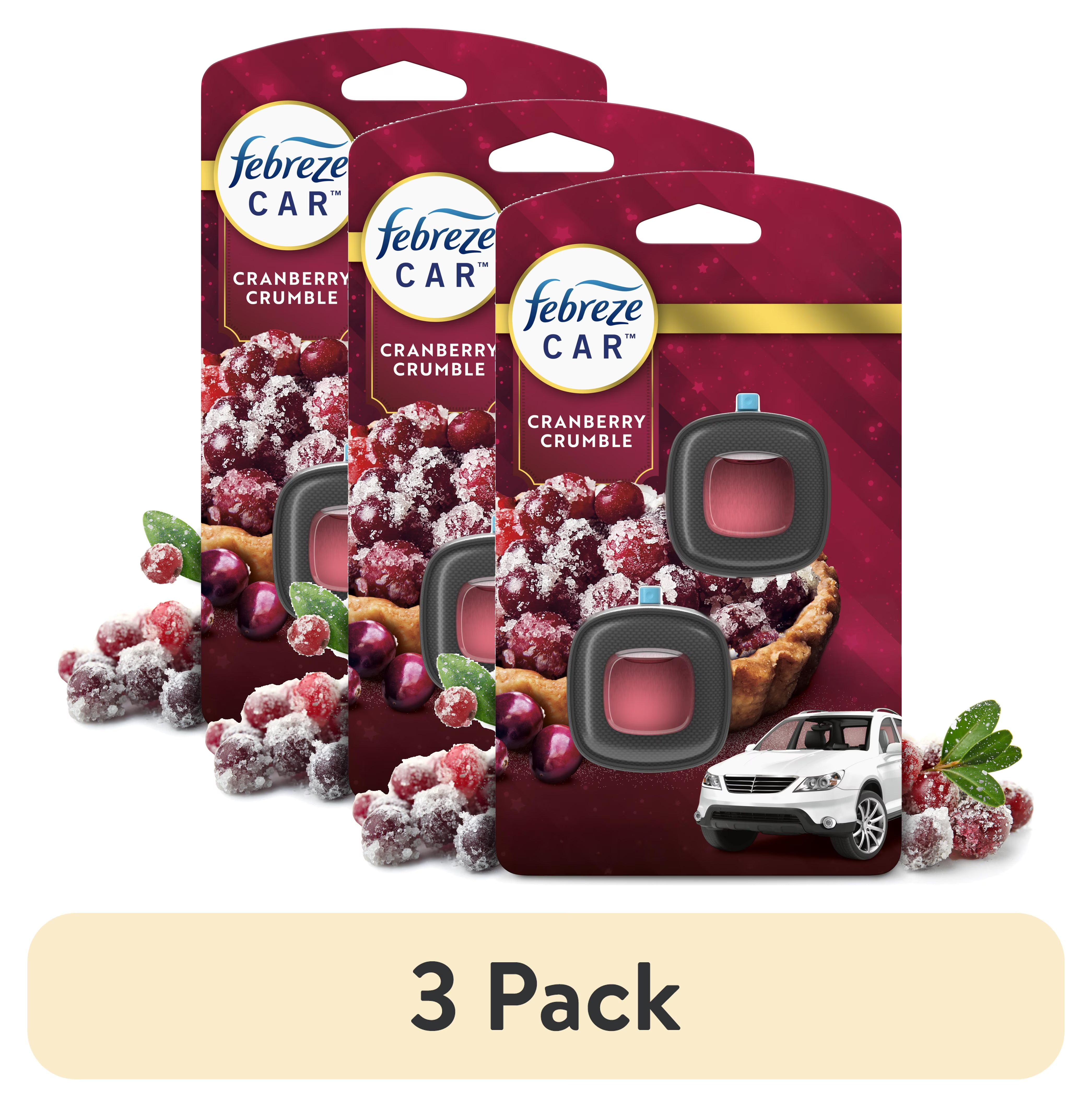 Febreze Car Air Freshener, Odor-Fighting Auto Car Vent Clip, Cranberry Crumble, - View 2