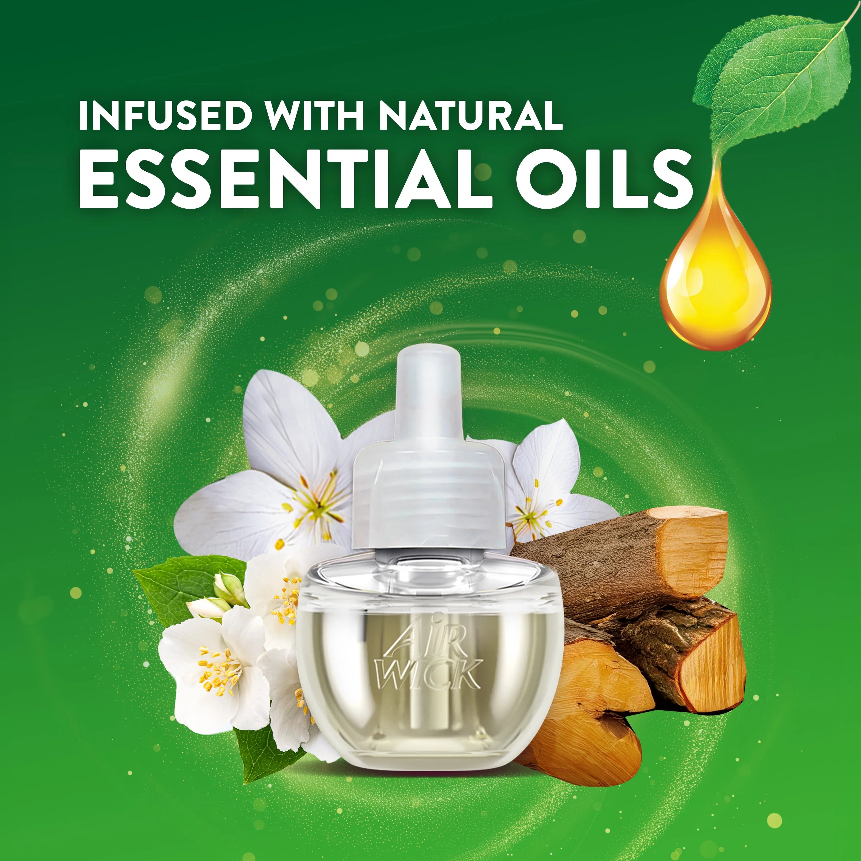 Air Wick Plug-in Scented Oil Air Freshener Warmer Refills, Warm Woods and - View 3