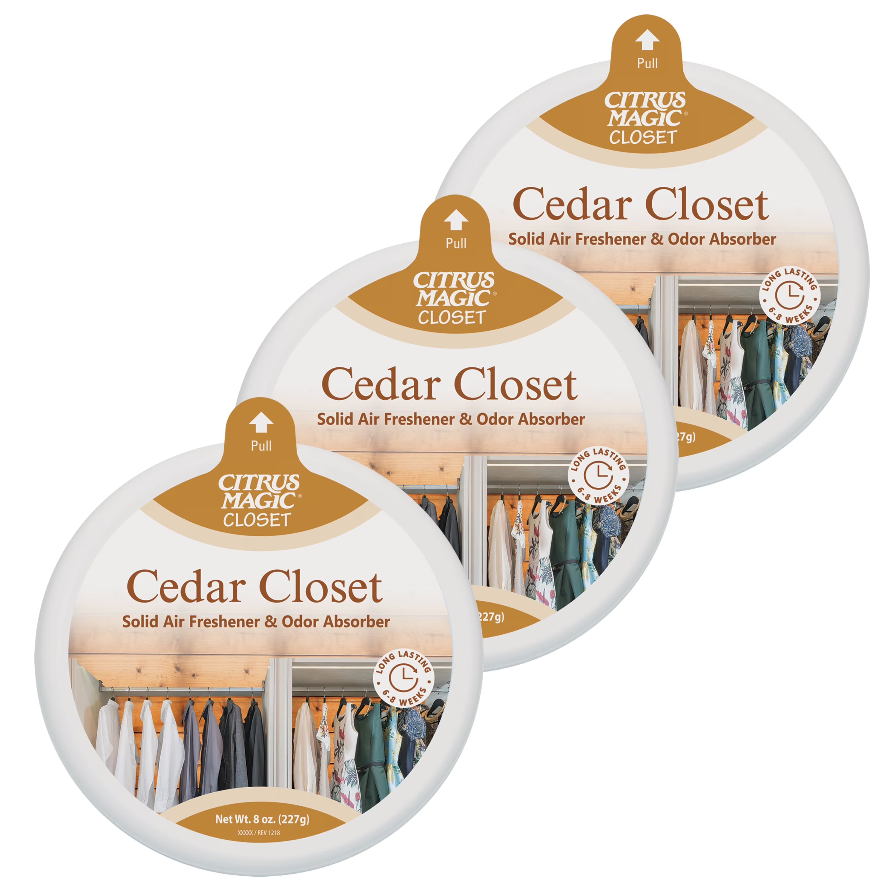 Citrus Magic For Closets Solid Air Freshener, Citrus Burst, 8-Ounce, Pack of 3 - View 2