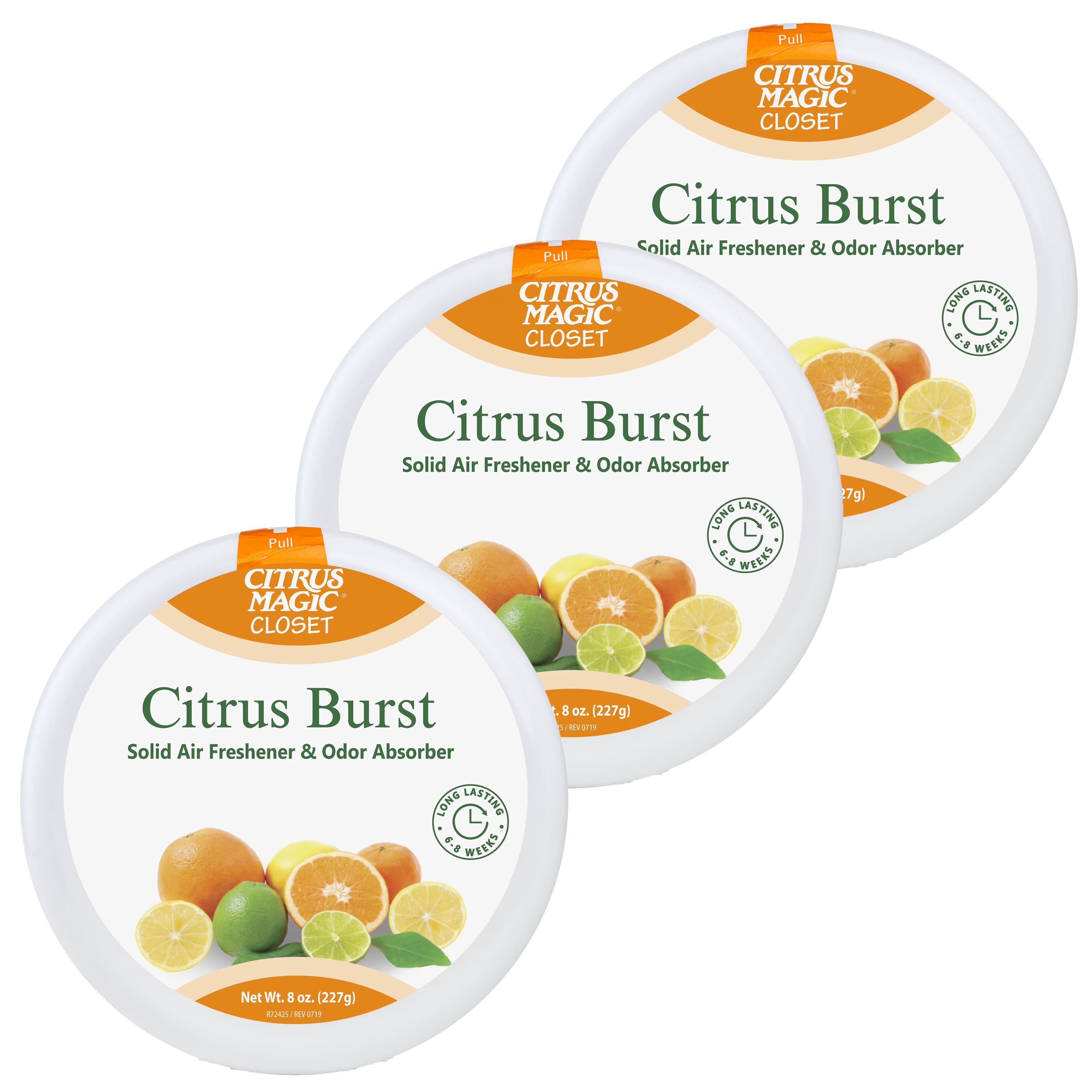 Citrus Magic For Closets Solid Air Freshener, Citrus Burst, 8-Ounce, Pack of 3 - View 3
