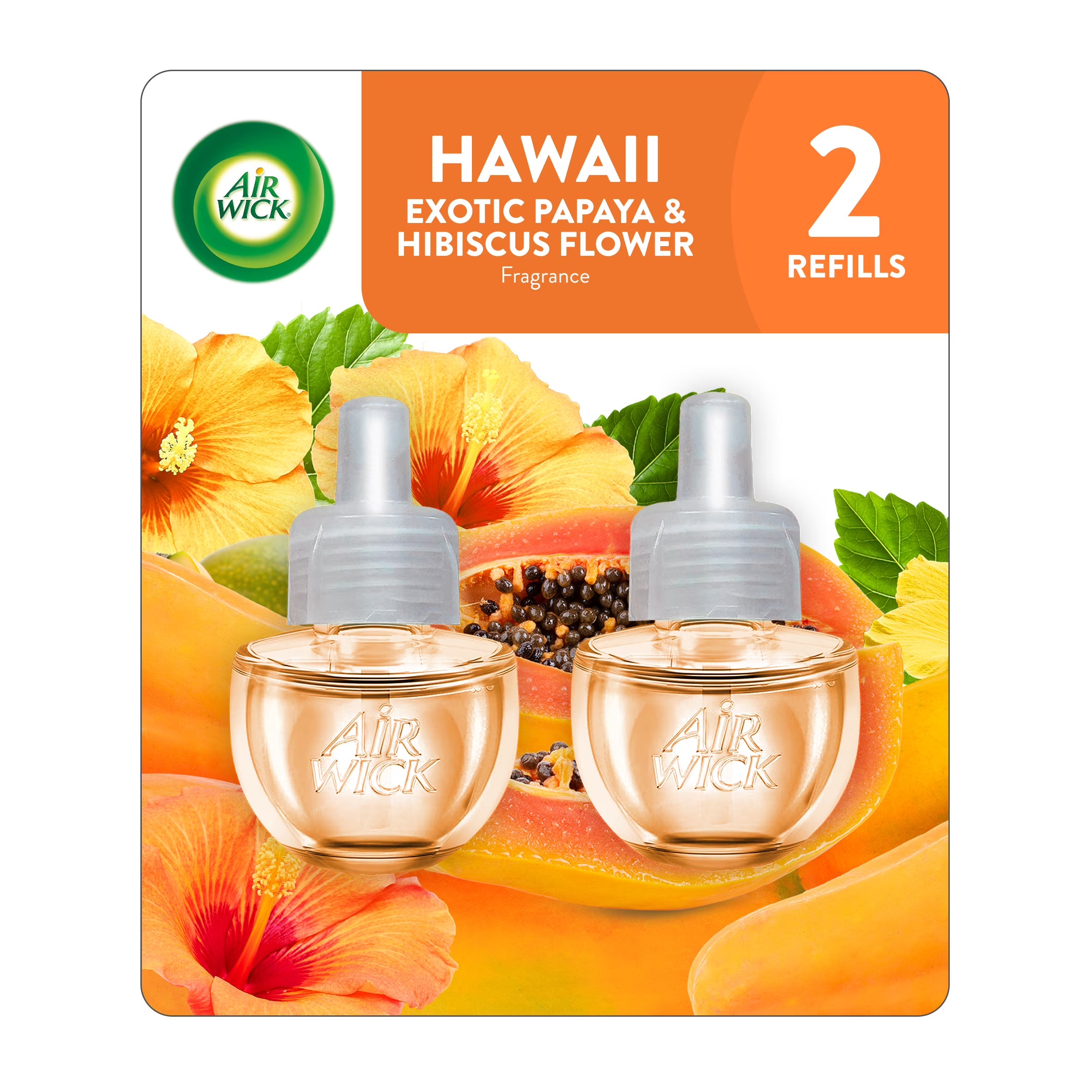 Air Wick Plug-In Scented Oil Air Freshener Warmer Refills, Hawaii Exotic Papaya