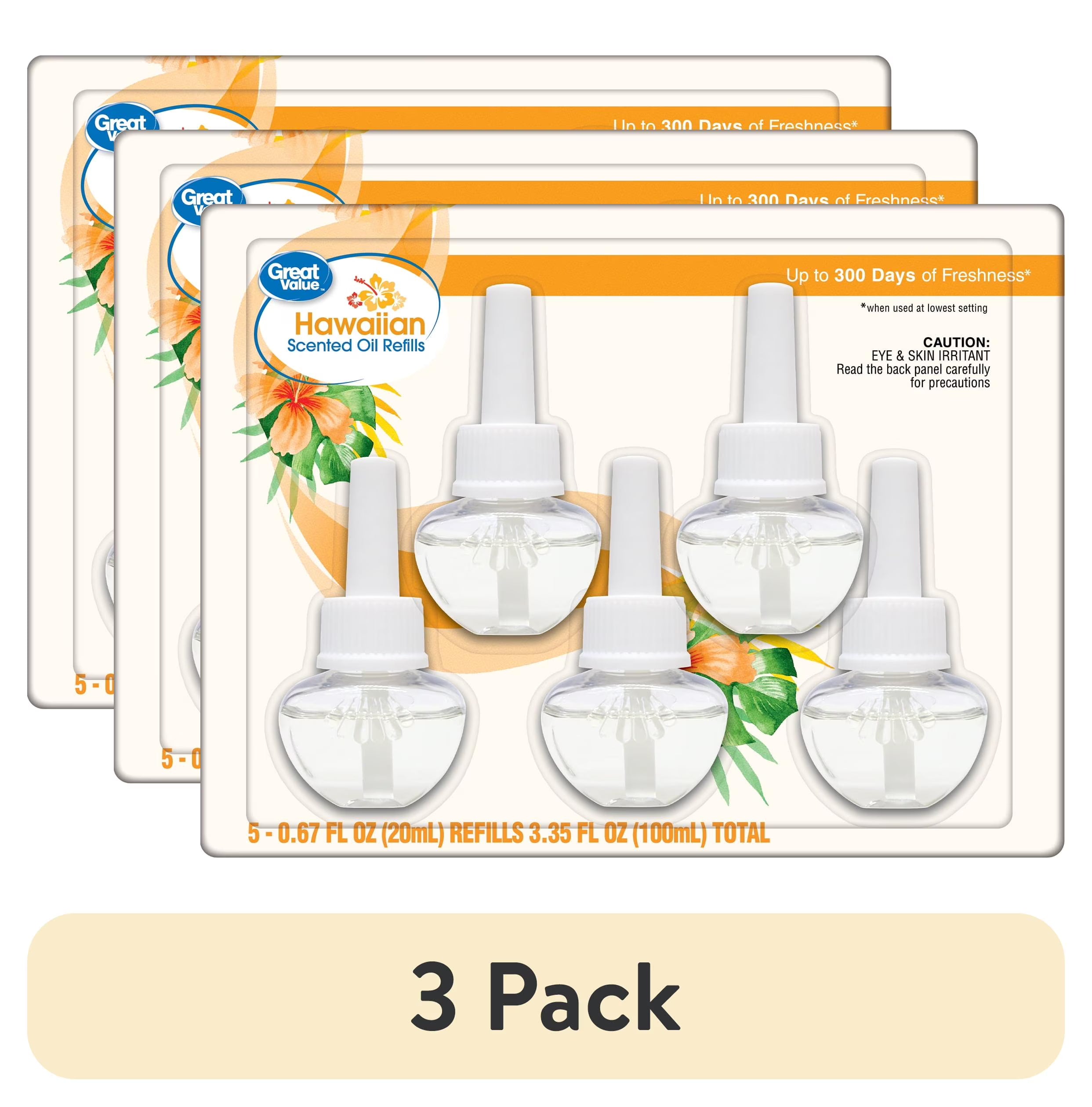Great Value Hawaiian Plug-In Air Freshener Refills, 5 Count, Up to 300 Days of - View 2