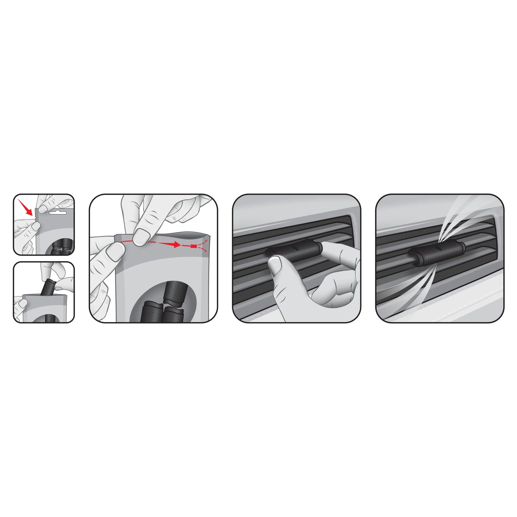 Little Trees Air Freshener Vent Wrap Vanillaroma Fragrance 4-Pack - View 5