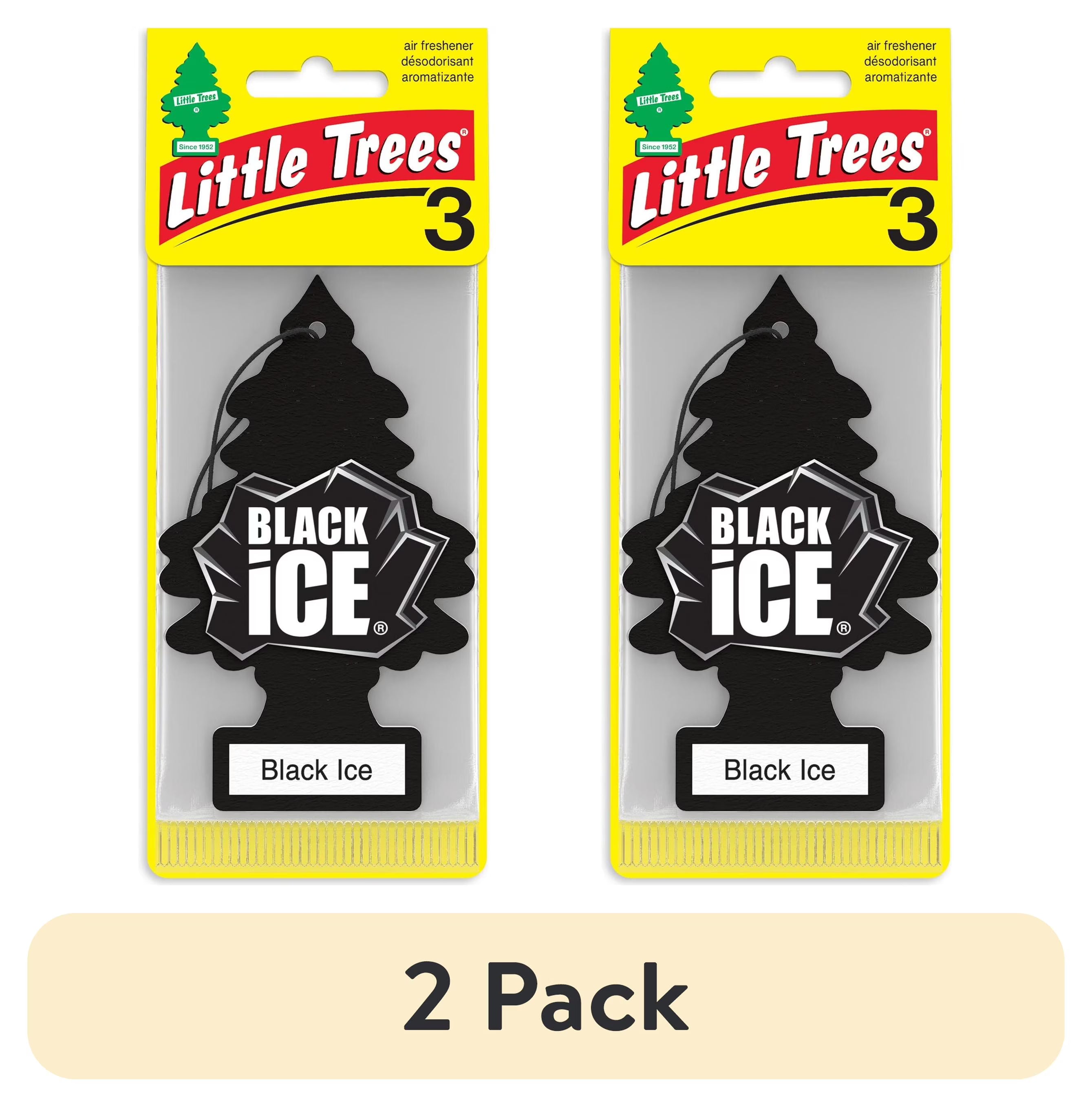 Little Trees Air Freshener Black Ice Fragrance 3-Pack