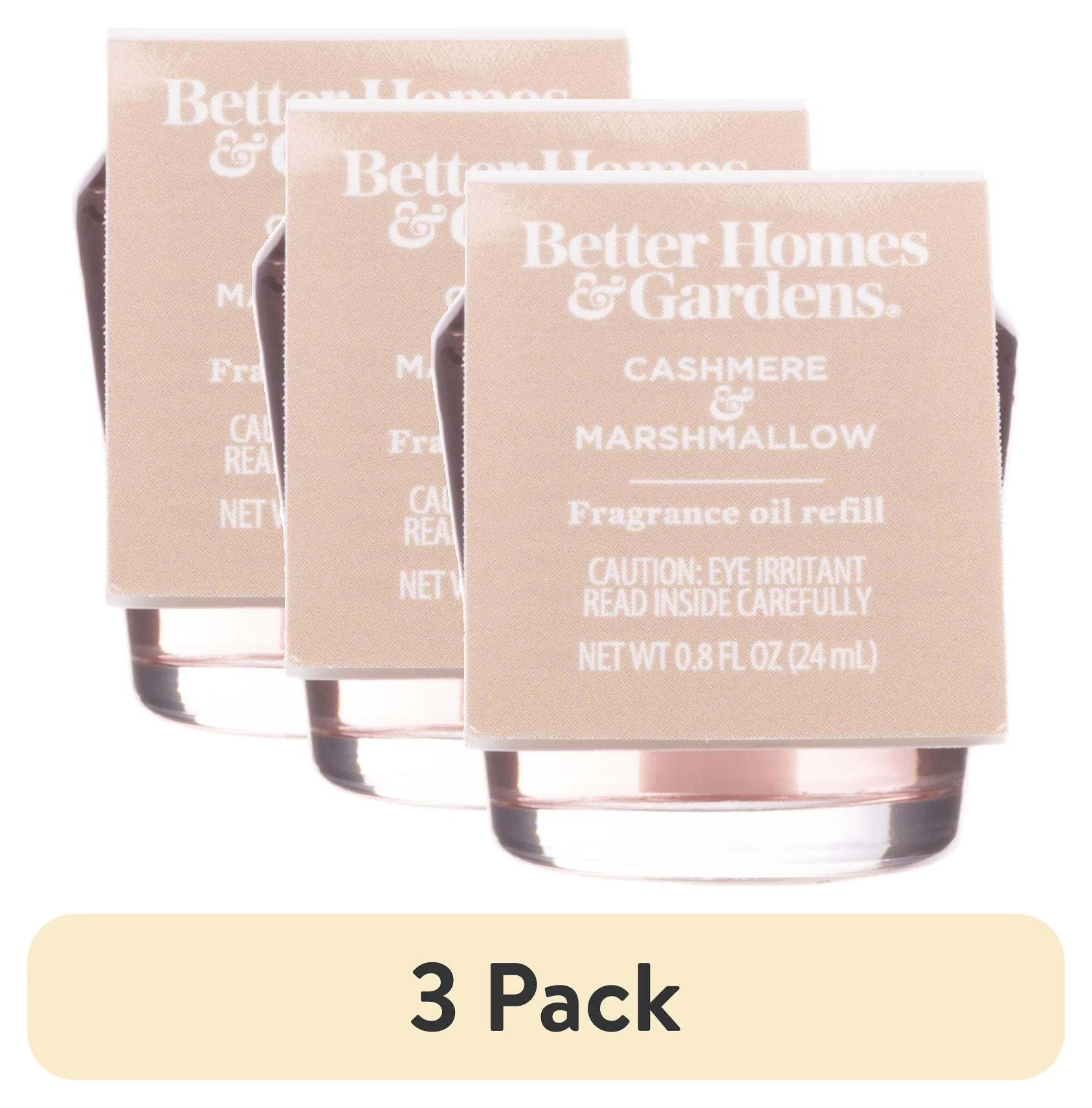 (3 pack) Better Homes & Gardens Aroma Accents Oil Refill 24 mL, Cashmere & - View 2