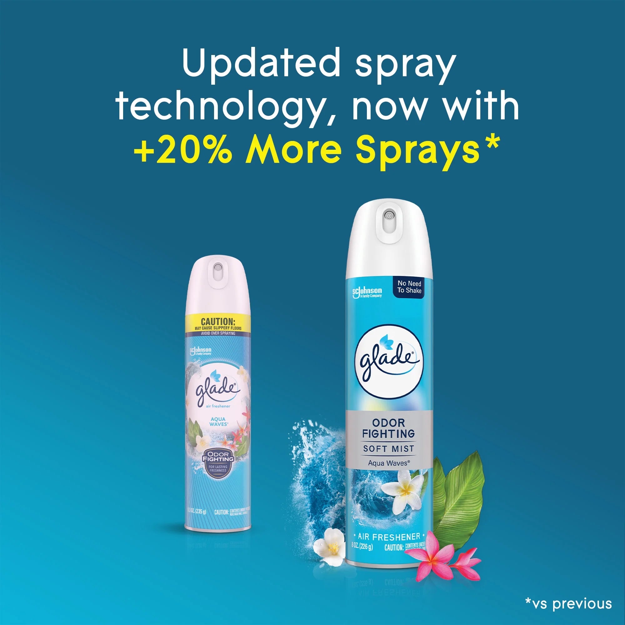 Glade Odor Fighting Soft Mist Air Freshener Room Spray, Aqua Waves, - View 3
