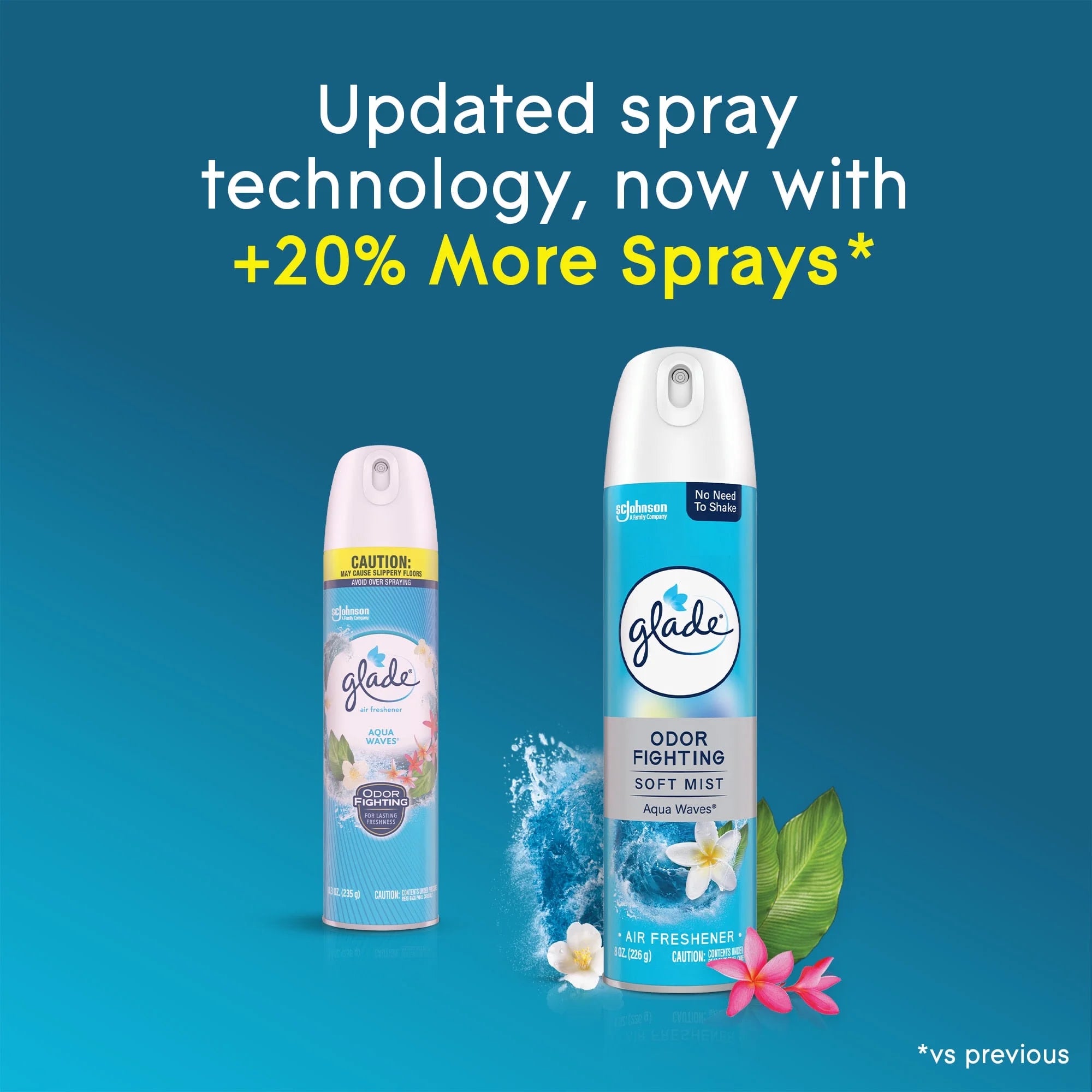 Glade Odor Fighting Soft Mist Air Freshener Room Spray, Aqua Waves, - View 4