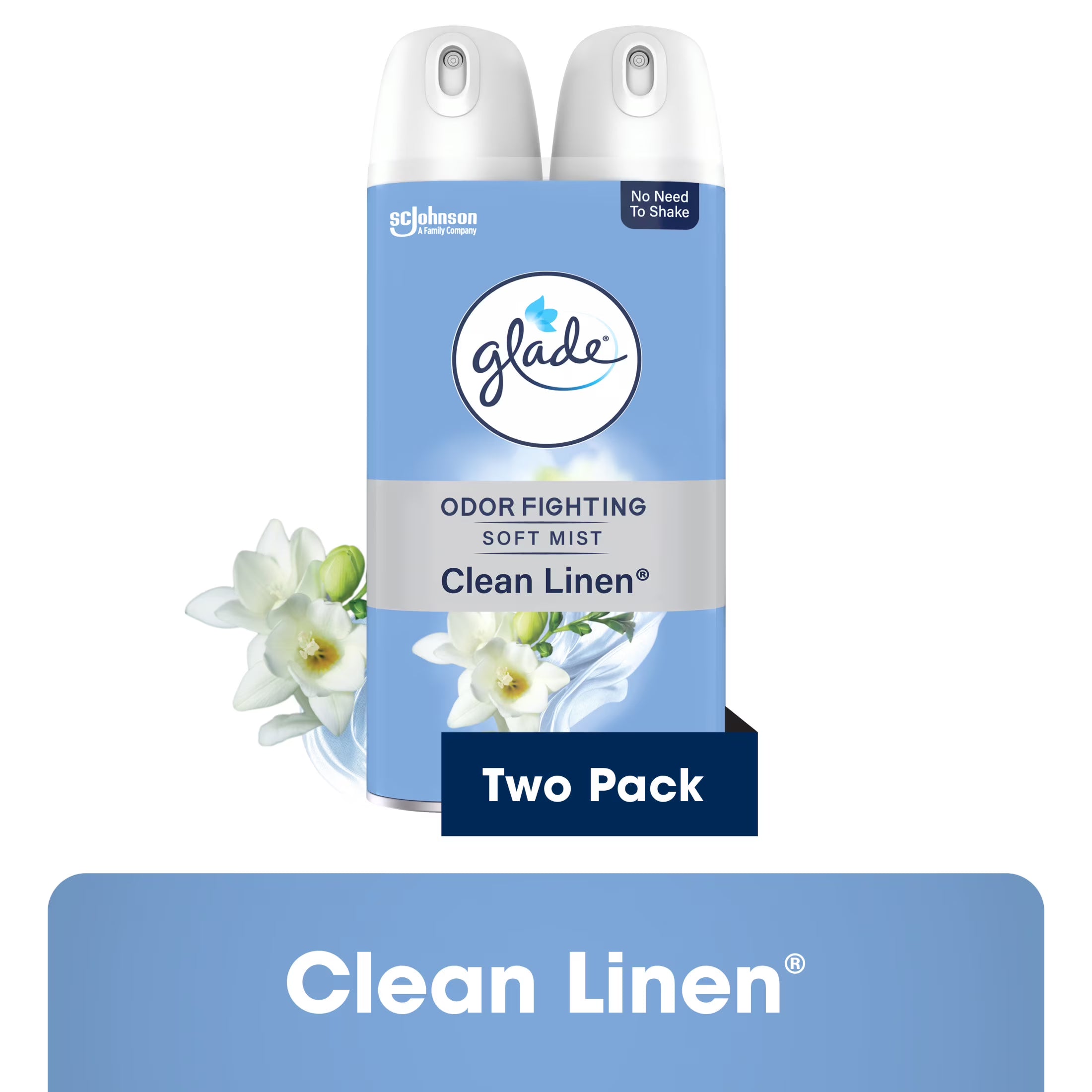 Glade Air Freshener Spray, Clean Linen Scent, Fragrance Infused with Essential