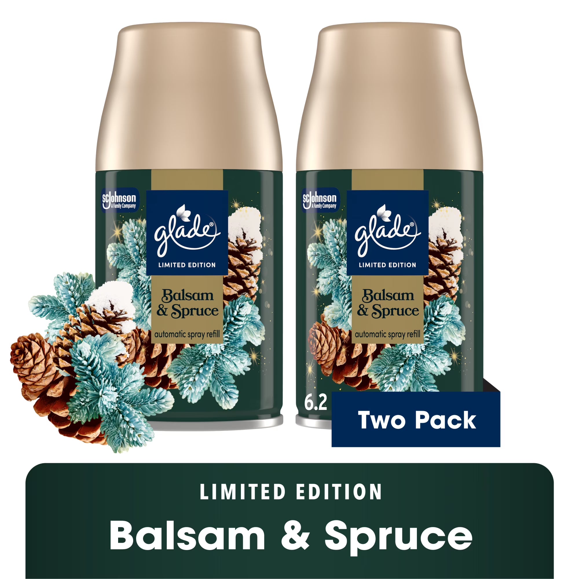 Glade® Automatic Spray Air Freshener Refill, Christmas Holiday Balsam & Spruce,