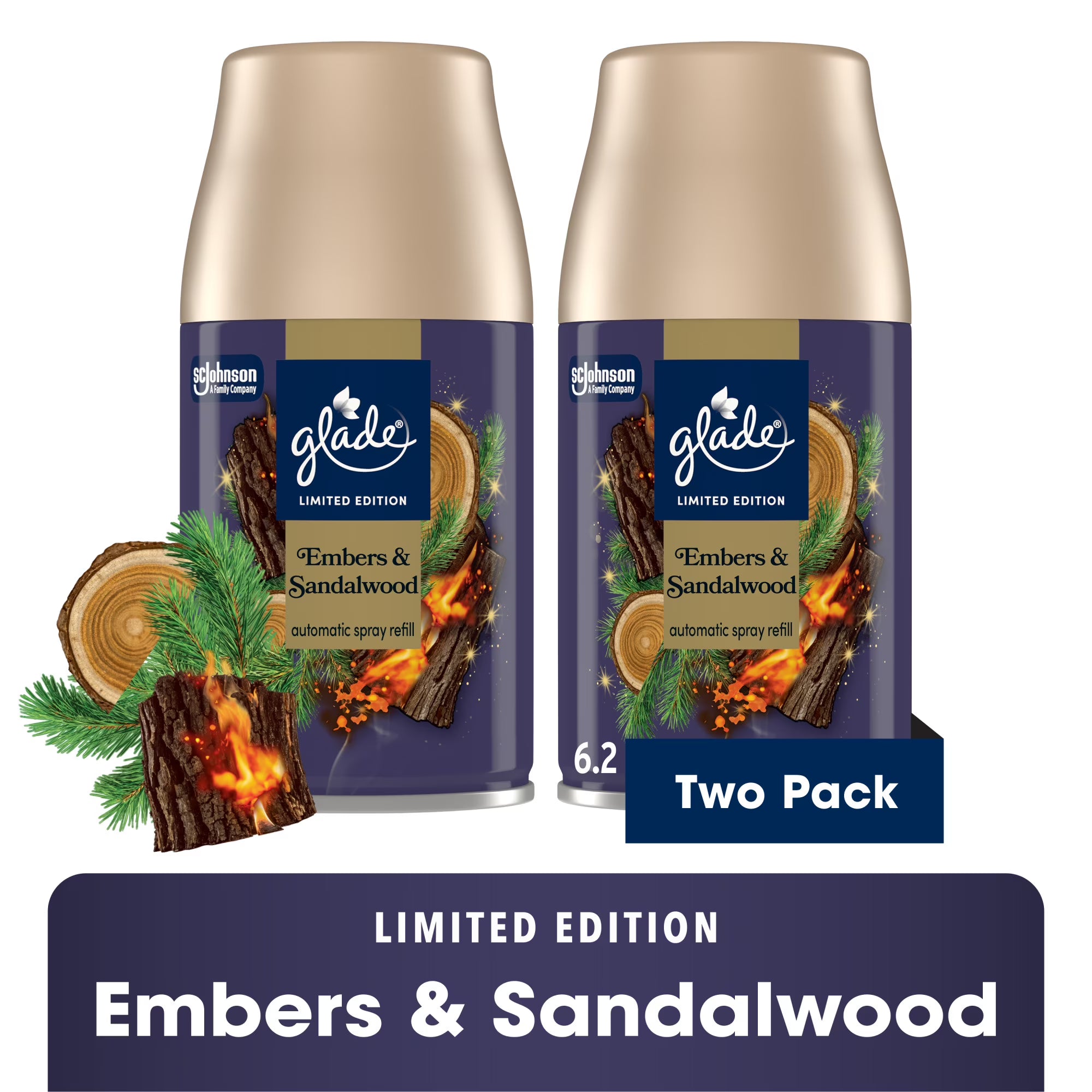 Glade® Automatic Spray Air Freshener Refill, Christmas Holiday Embers &