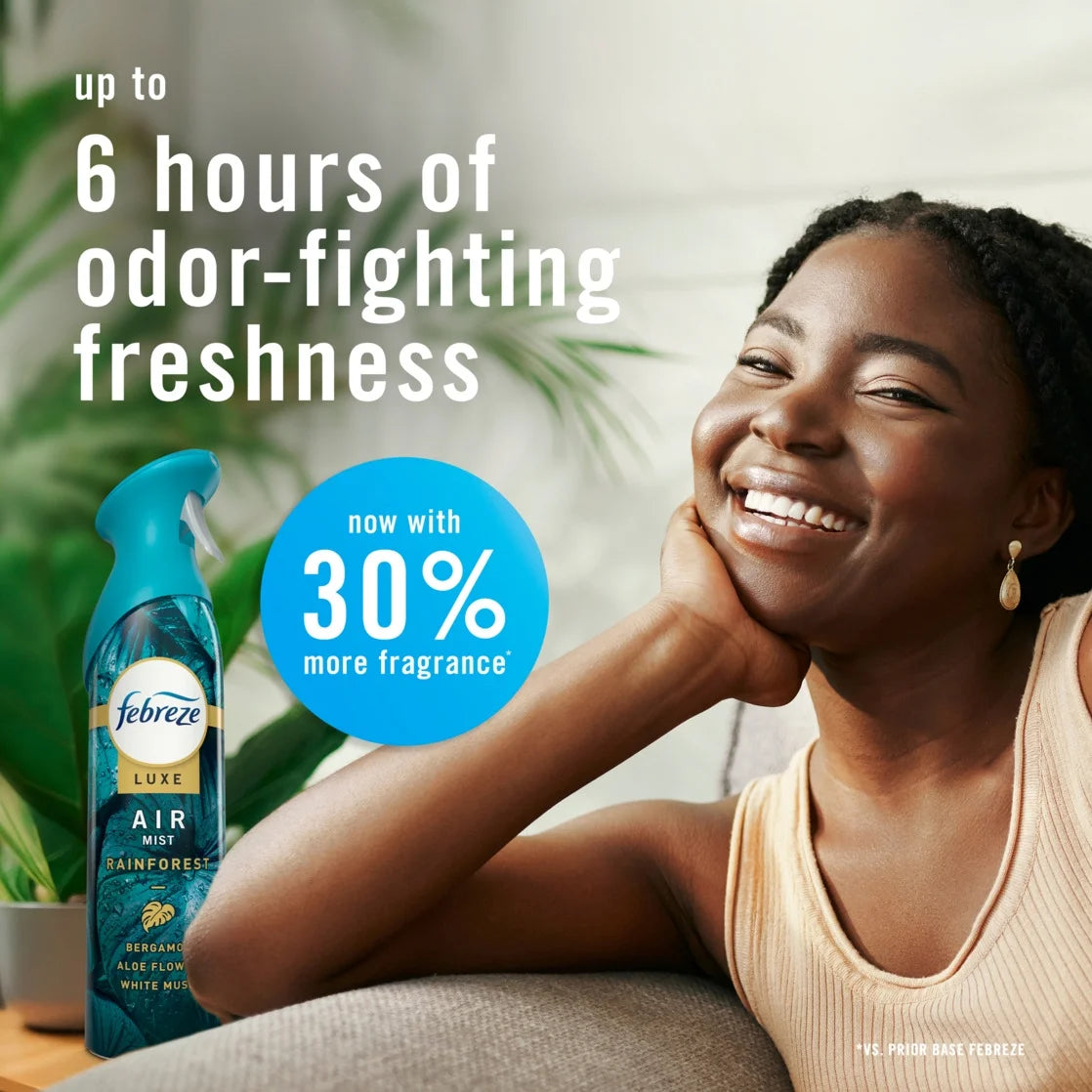 Febreze Air Mist Luxe Air Freshener Spray, Rainforest Scent, 8.1oz - View 6