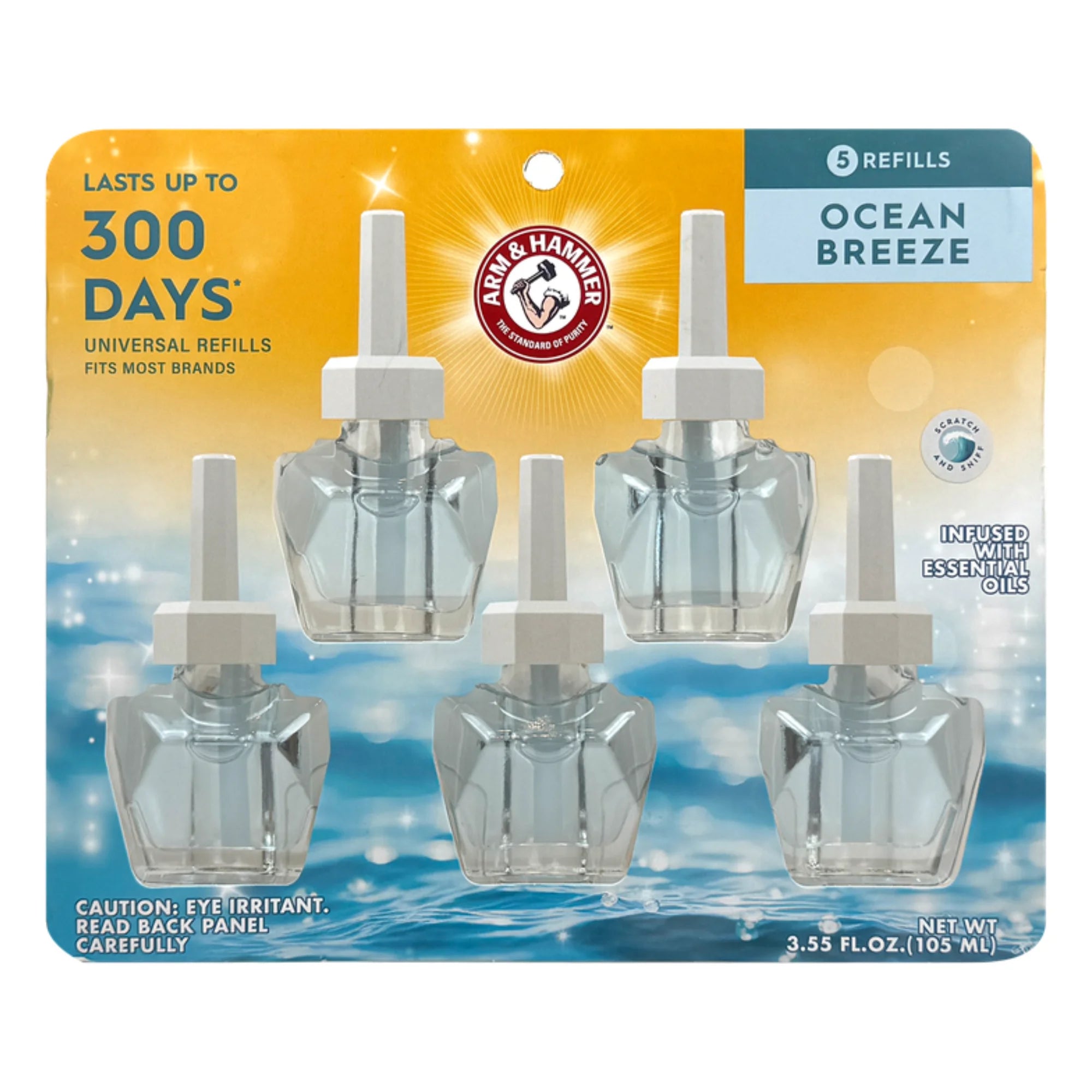 Arm & Hammer Plug-In Scented Oil Air Freshener Refill, Ocean Breeze, 3.55 fl - View 2