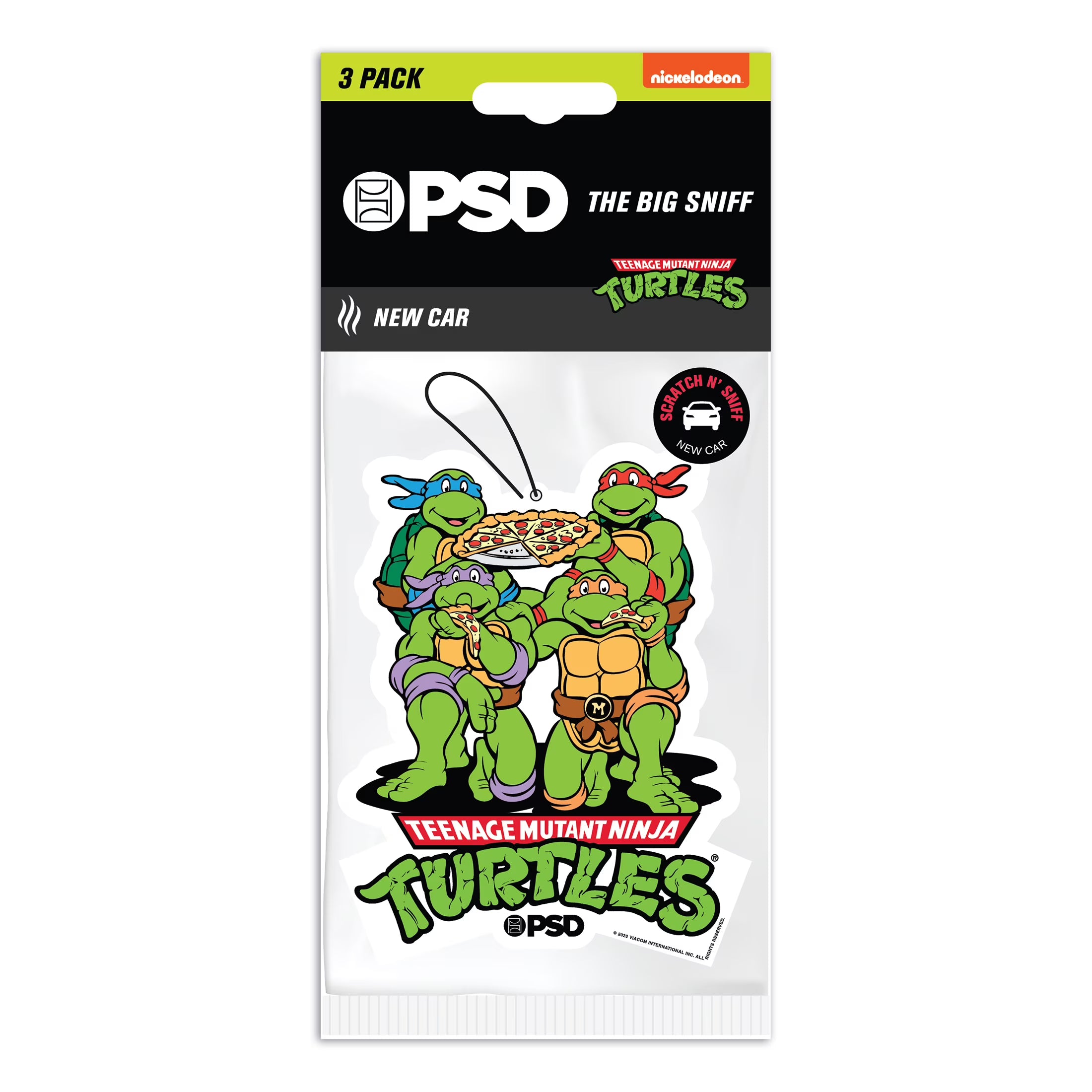 PSD Big Sniff Teenage Mutant Ninja Turtle Hanging Air Fresheners 3 pack with