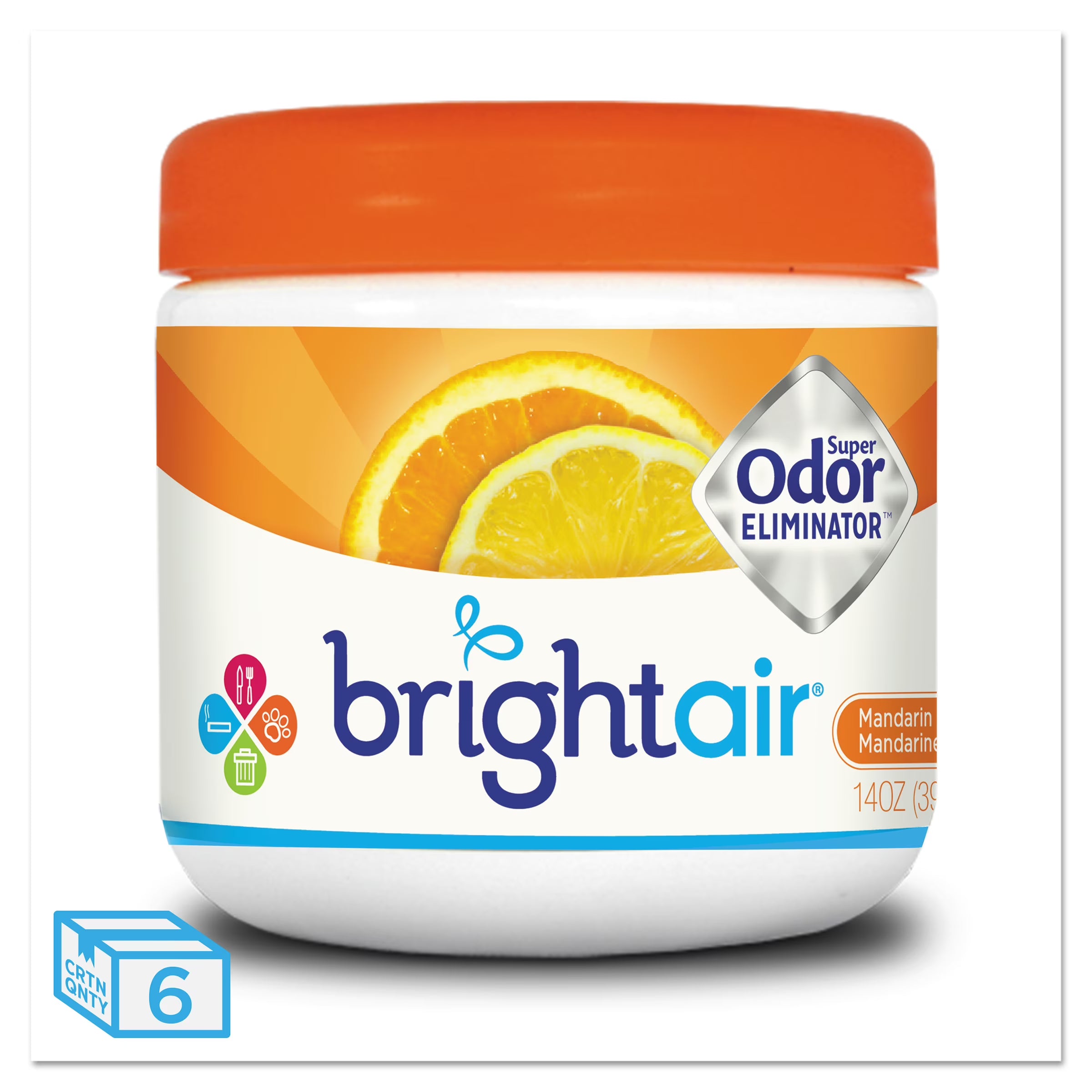 BRIGHT Air Super Odor Eliminator, Mandarin Orange and Fresh Lemon, 14oz,