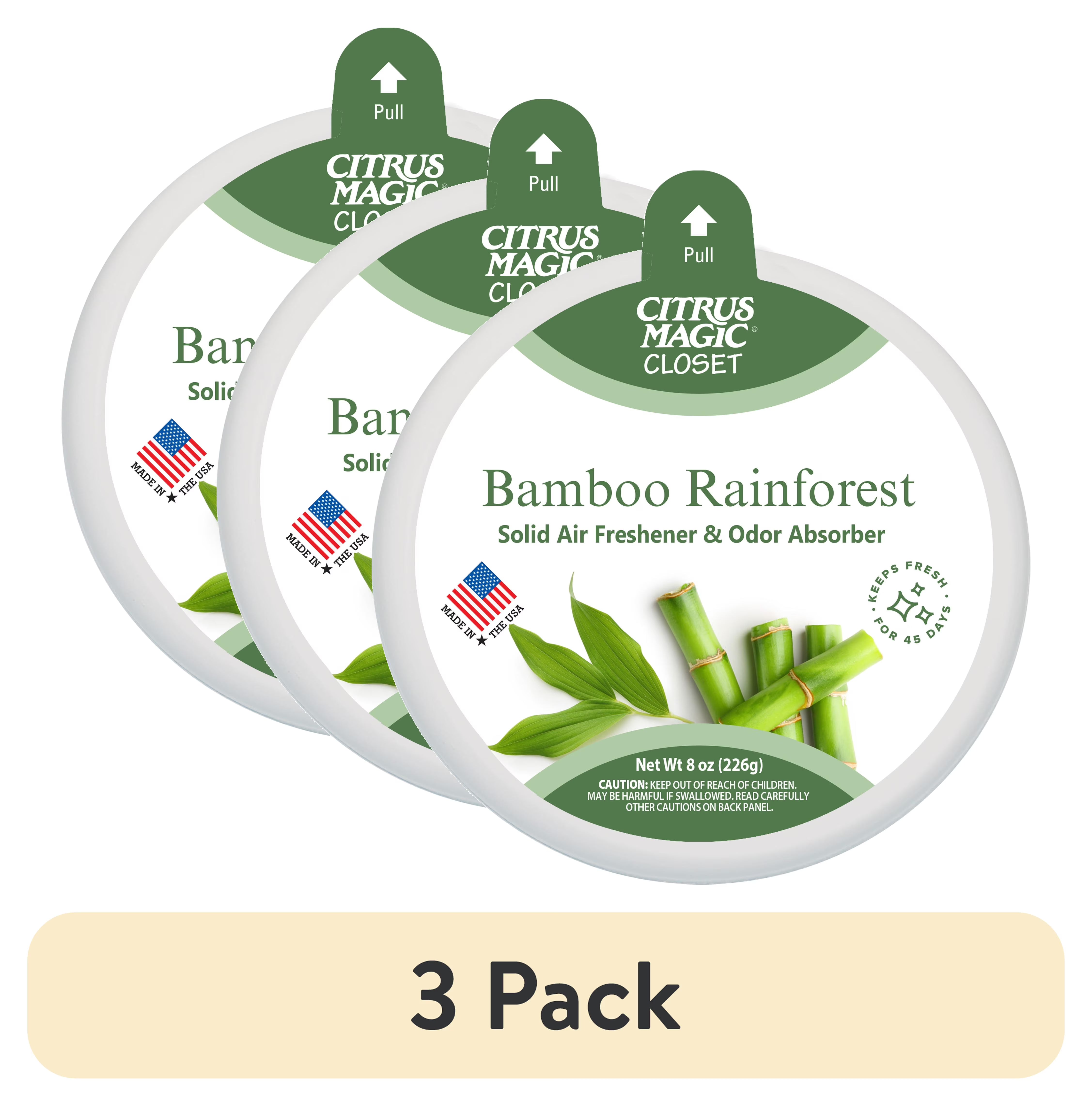 Citrus Magic For Closets Odor Absorbing Solid Air Freshener, Bamboo Rainforest, - View 2