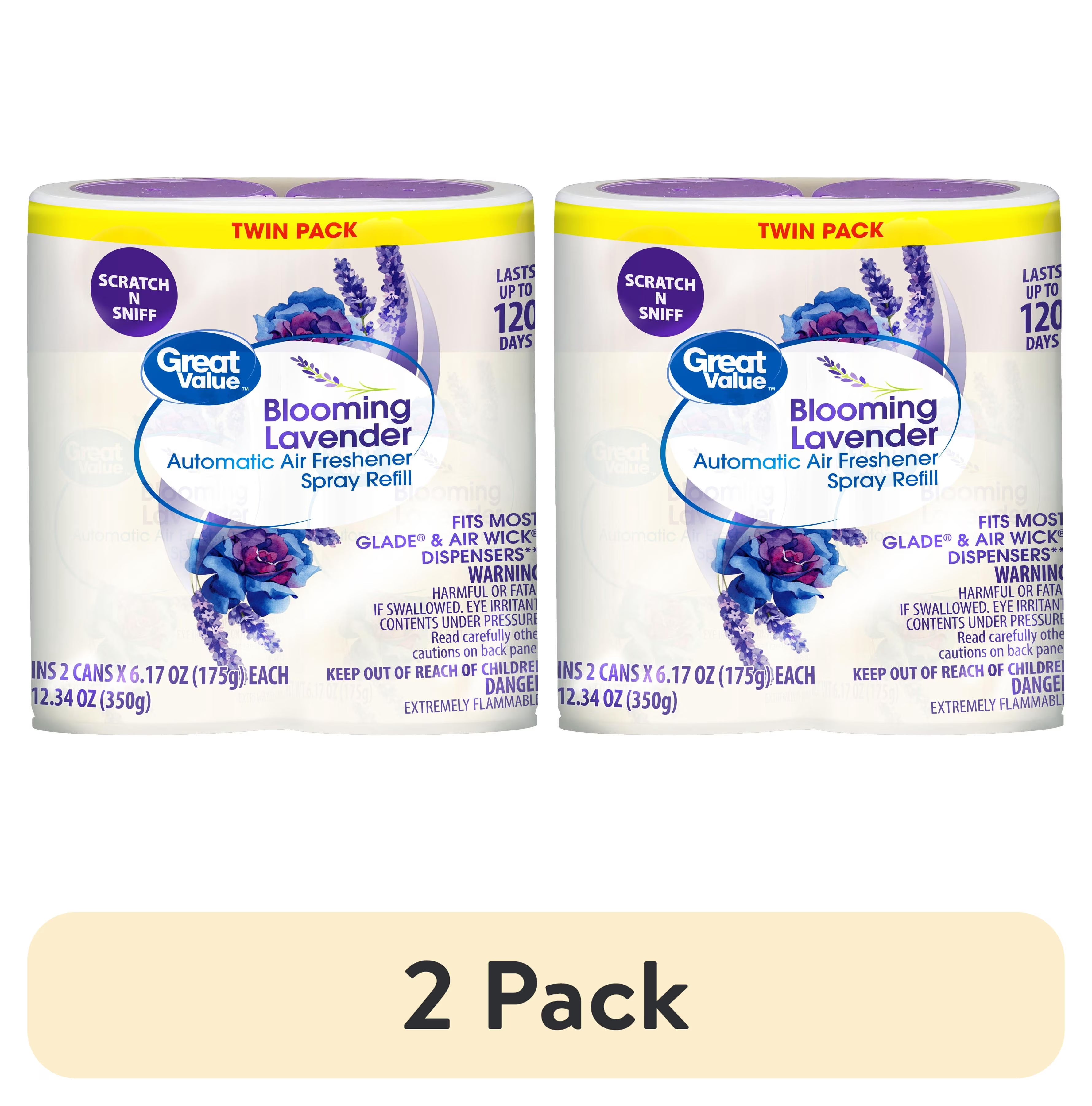 Great Value Automatic Air Freshener Spray Refill, Blooming Lavender, 2-6.17 oz, - View 2