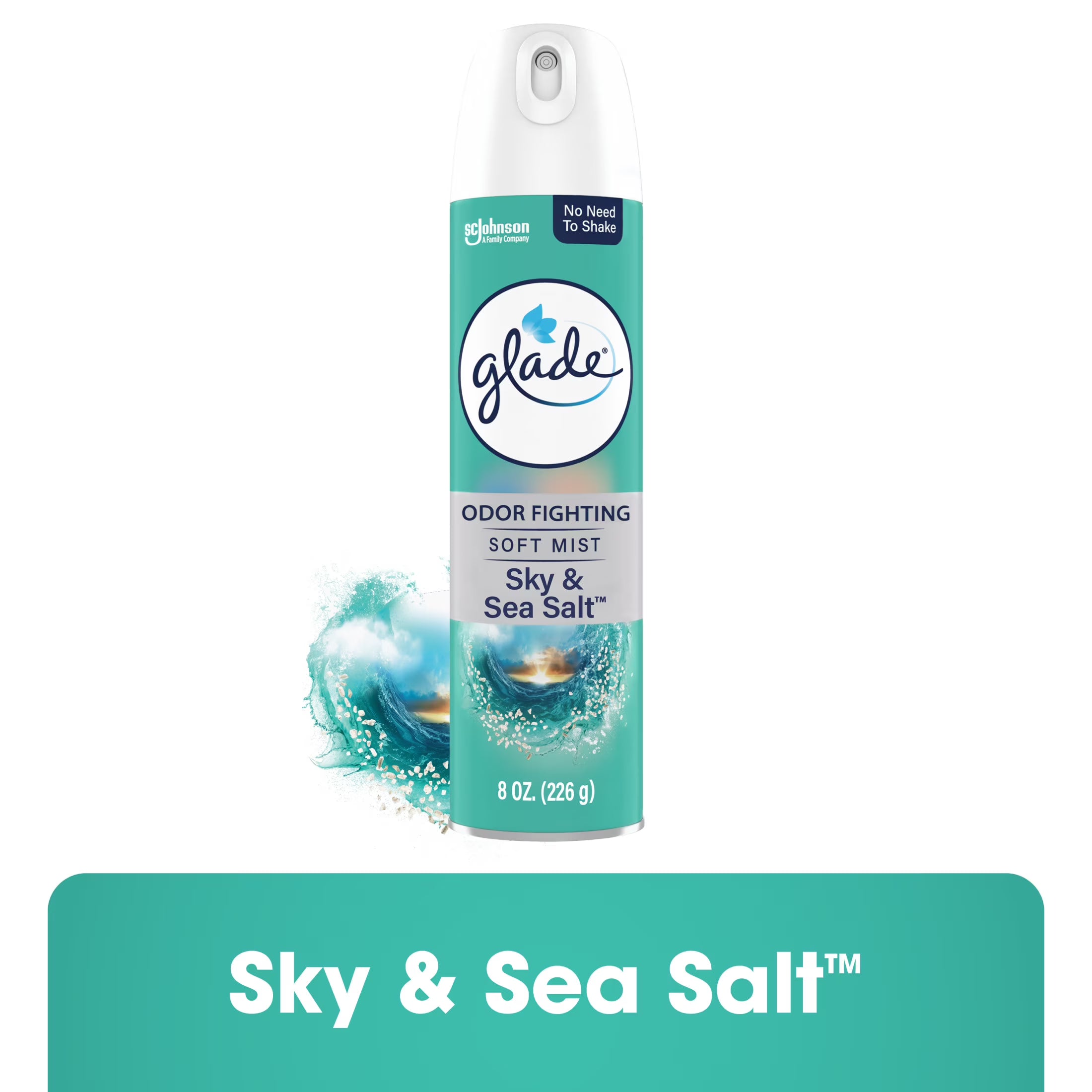 Glade Air Freshener Spray, Sky and Sea Salt scent, Infused with Essential Oils,