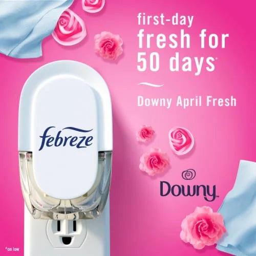 2X-Febreze Fade Defy Plug Downy April Fresh Scent Air Freshener Refill - 3 ct - View 3