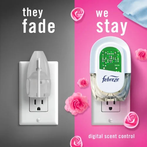 2X-Febreze Fade Defy Plug Downy April Fresh Scent Air Freshener Refill - 3 ct - View 4