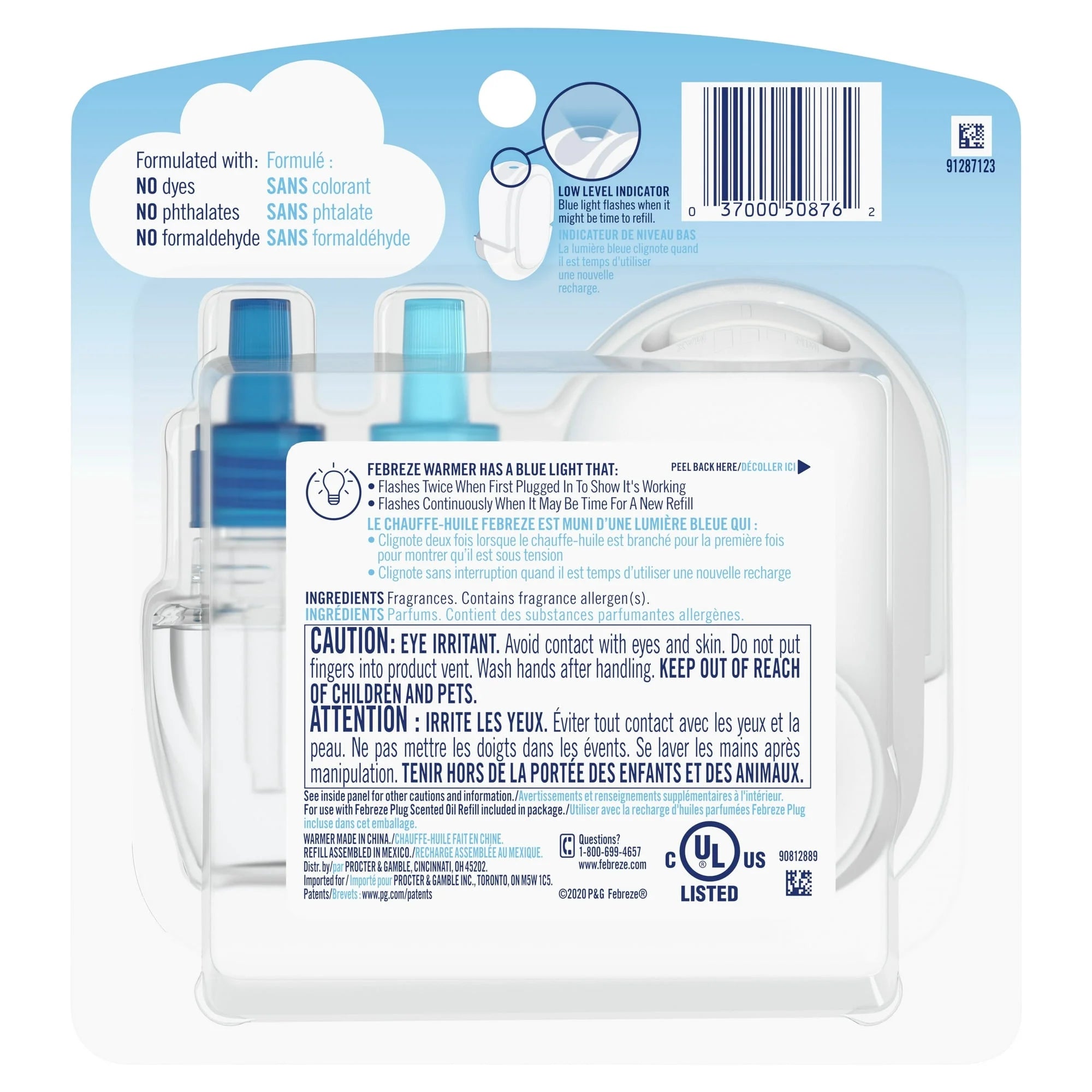 Febreze Plug In Air Freshener, Odor-Fighting Scented Oil Starter Kit, Ocean - View 4