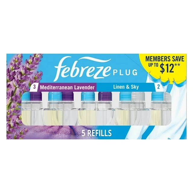 Febreze Plug Air Freshener Refills – Mediterranean Lavender + Linen & Sky - View 2