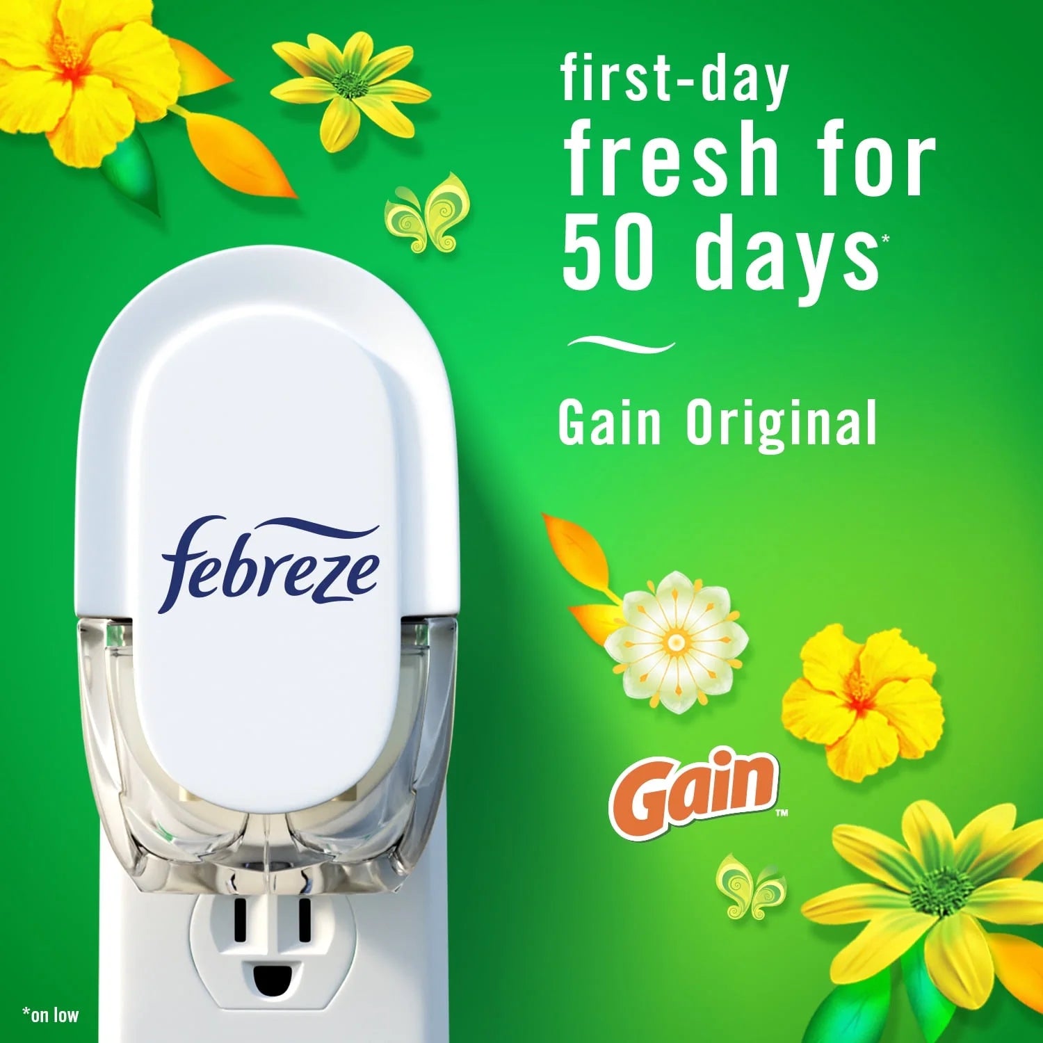 Febreze Plug In Air Freshener, Odor-Fighting Scented Oil Refill, Gain Scent, 4 - View 3