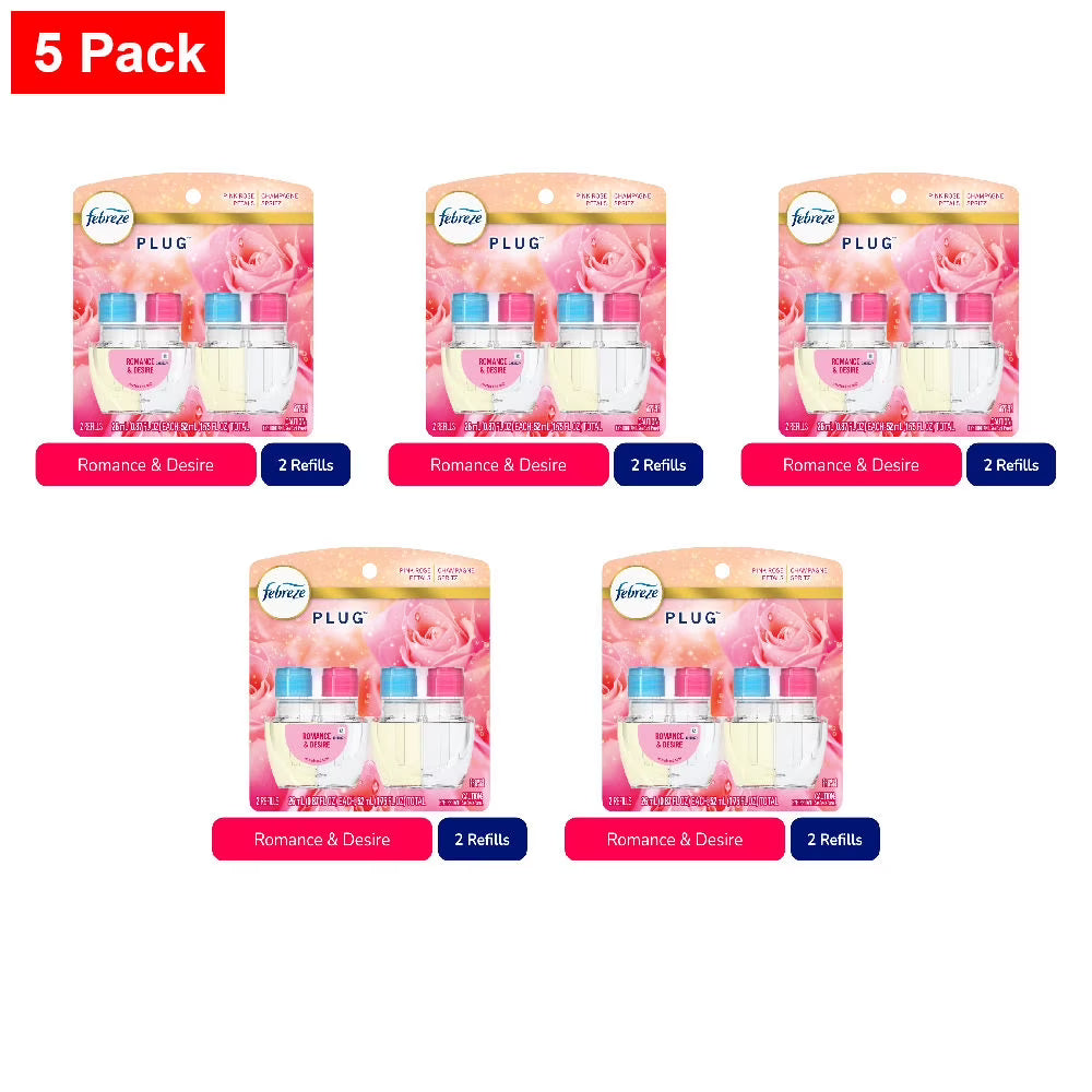 Febreze Plug In Air Freshener Odor-Fighting Scented Oil Refill Romance & Desire
