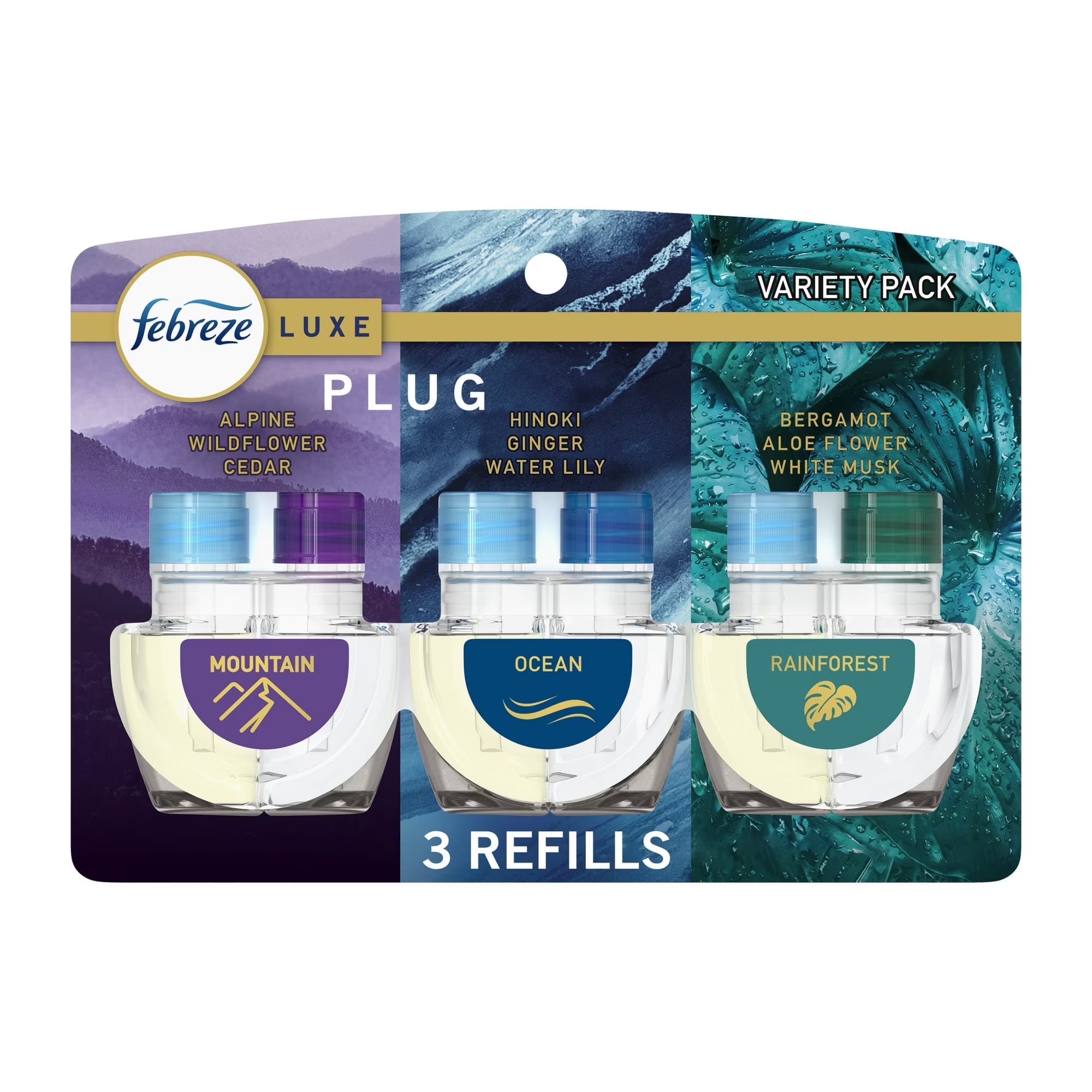Febreze Plug In Air Freshener, Odor-Fighting Scented Oil Refill, Elemental Mix,
