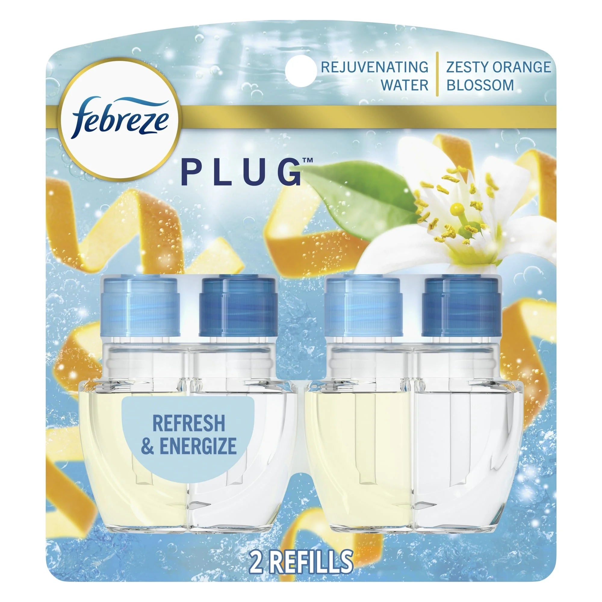 Febreze Plug In Air Freshener, Odor-Fighting Scented Oil Refill, Refresh & - View 2