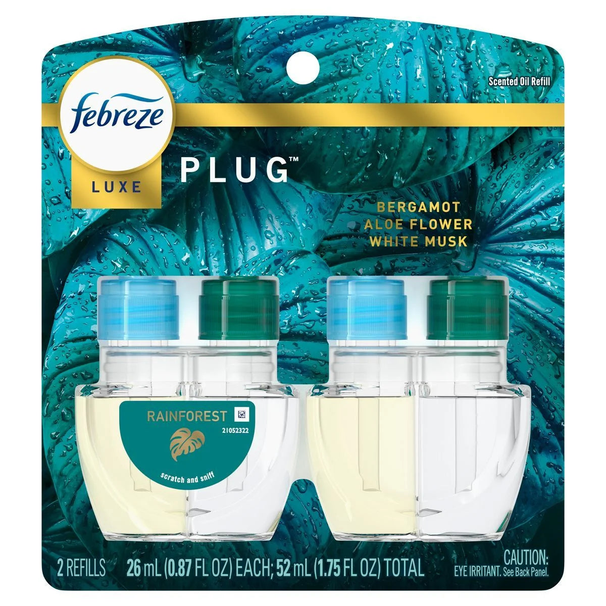 2X - Febreze Luxe Plug Dual Refill Air Freshener Rainforest - 1.75 fl oz/2ct - View 2
